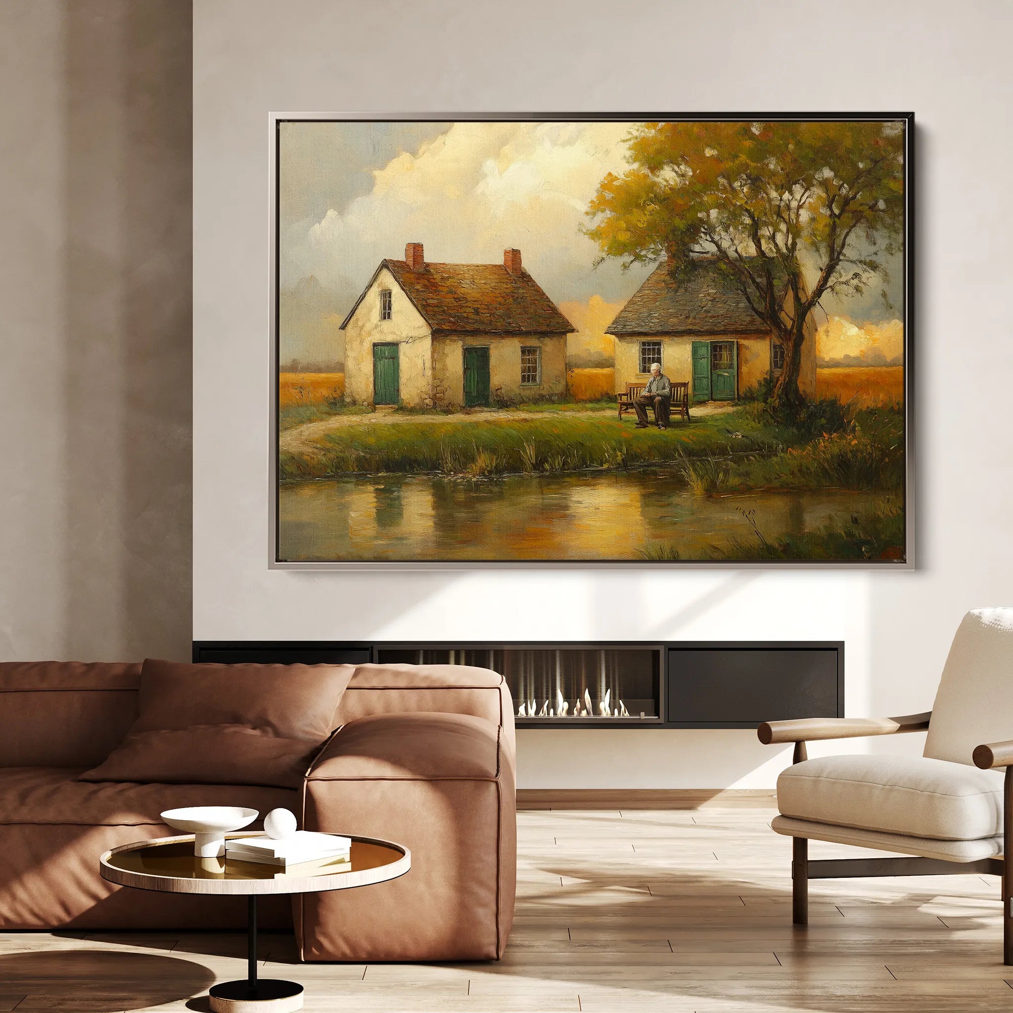 Landscape 212 Canvas Art 18" x 24" / 45 x 60 cm / Black