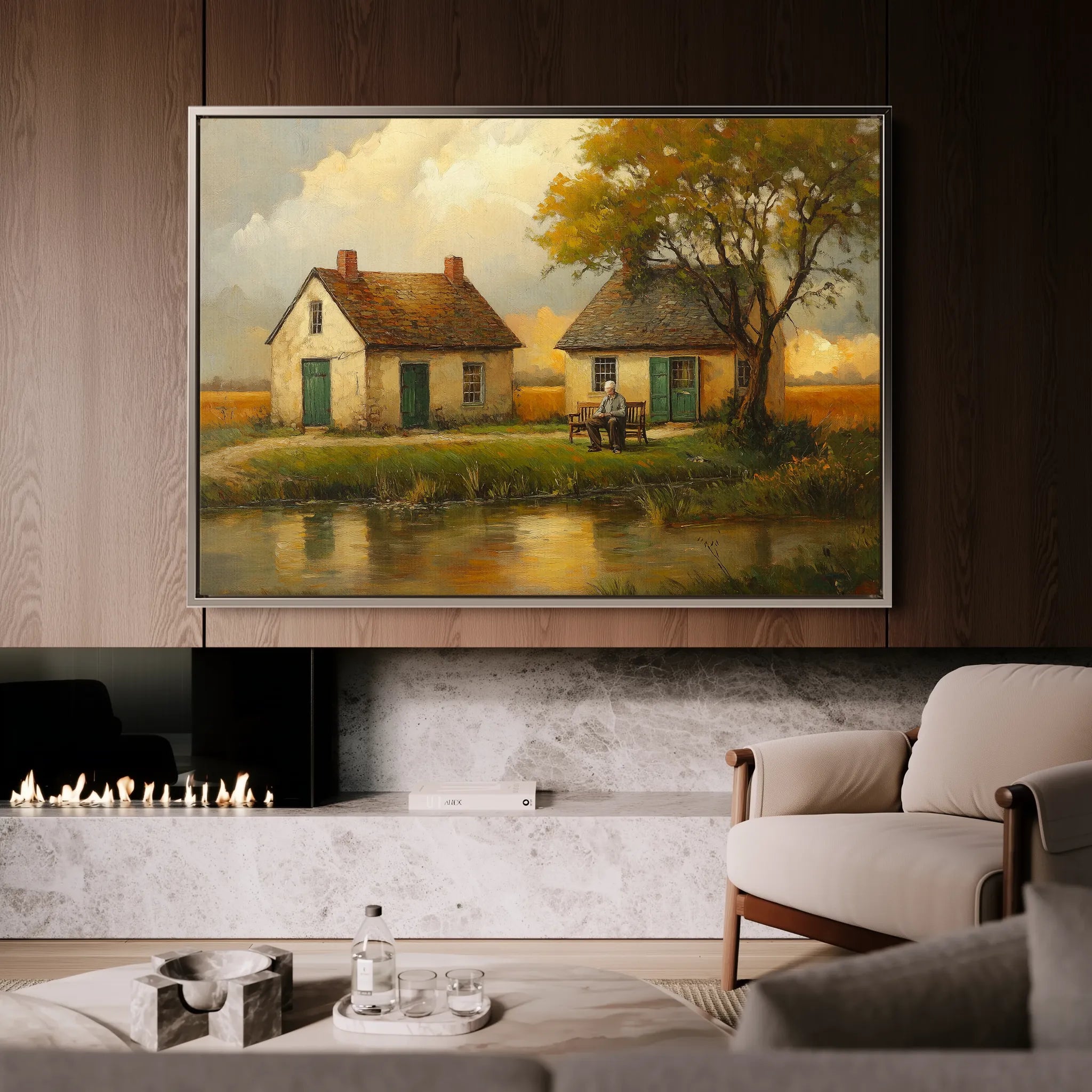 Landscape 212 Canvas Art 18" x 24" / 45 x 60 cm / Black