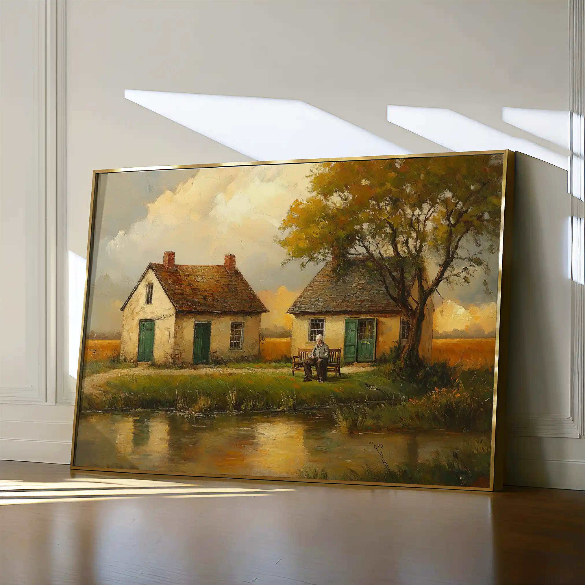 Landscape 212 Canvas Art 60 x 40 cm / Black