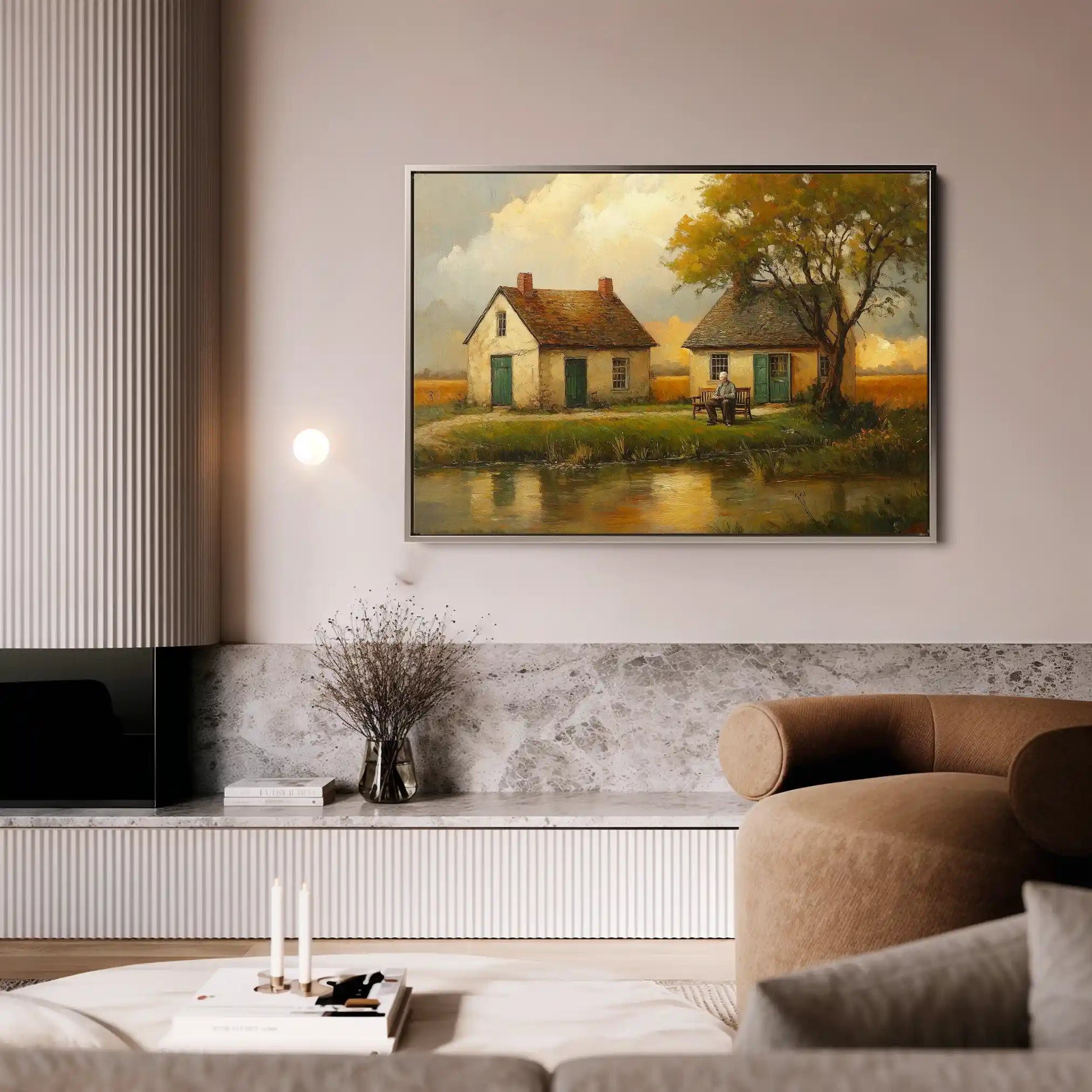 Landscape 212 Canvas Art 60 x 40 cm / Black