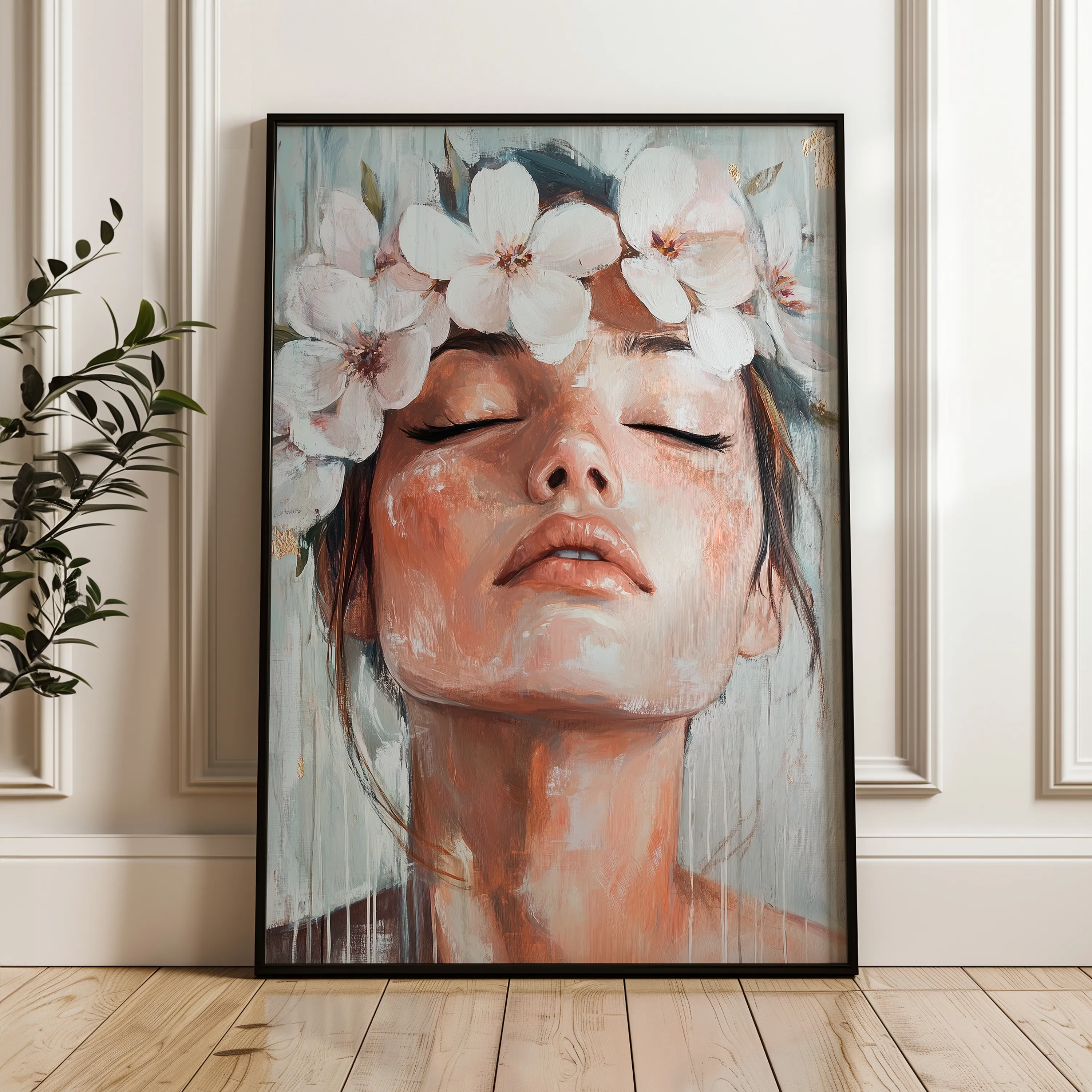 Portrait 212 Canvas Art 18" x 24" / 45 x 60 cm / Black
