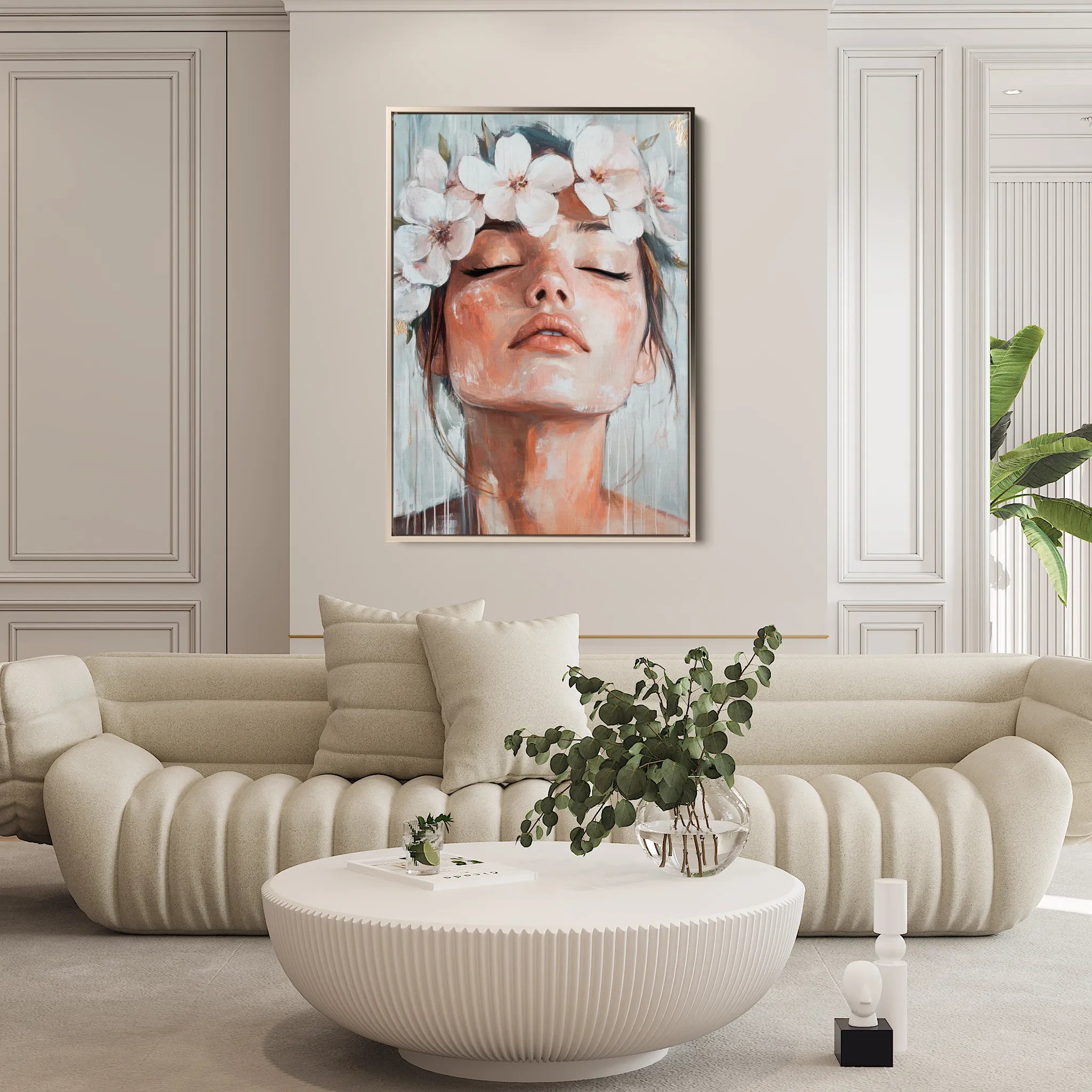 Portrait 212 Canvas Art 18" x 24" / 45 x 60 cm / Black