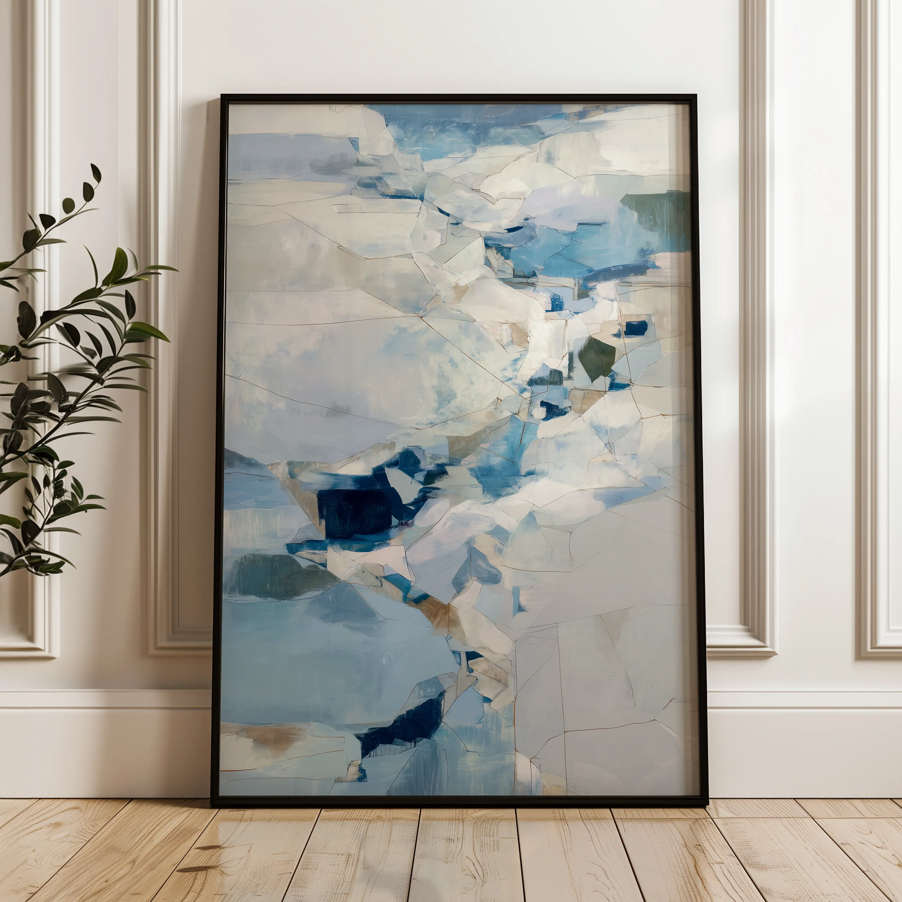 Abstract 2120 Canvas Art 18" x 24" / 45 x 60 cm / Black