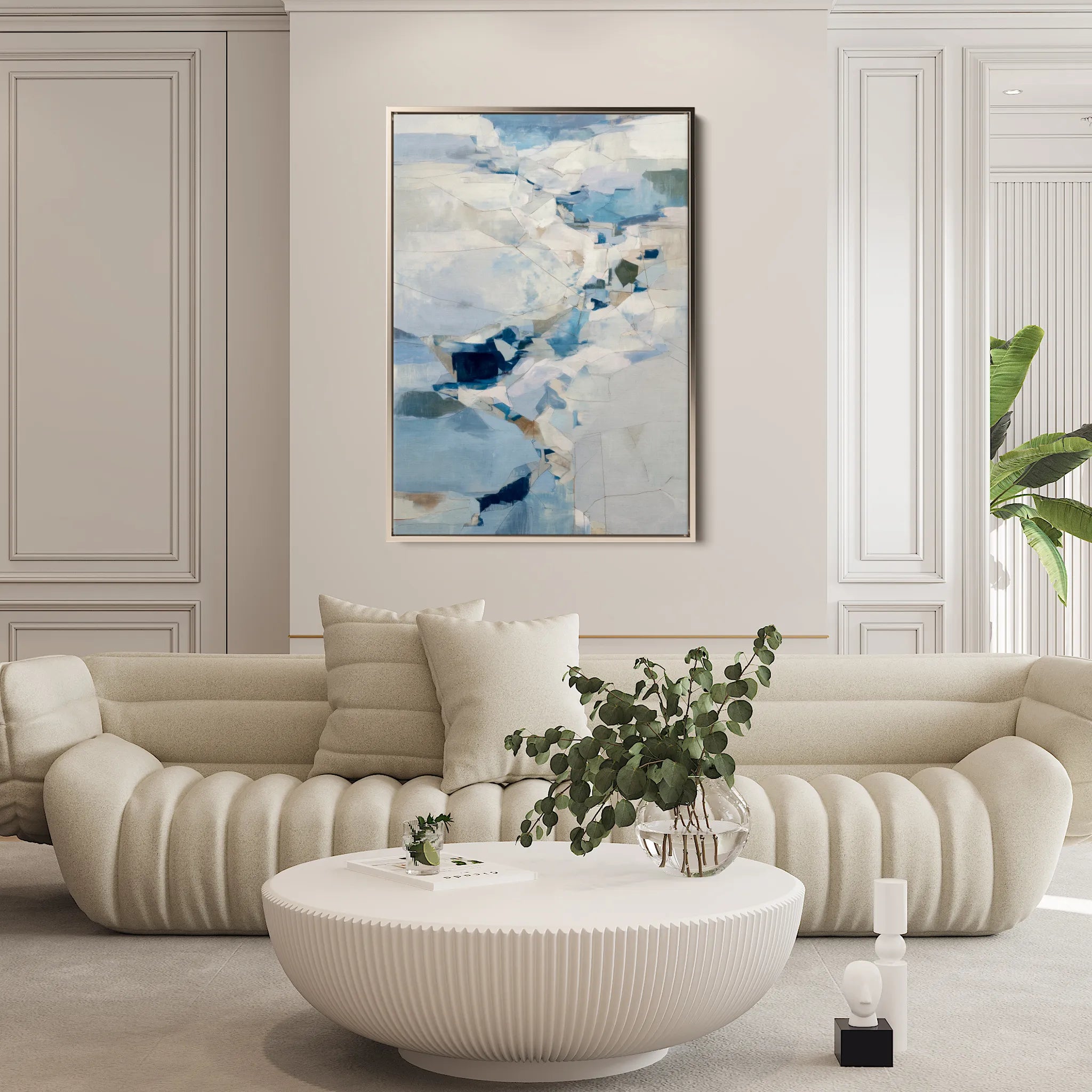 Abstract 2120 Canvas Art 18" x 24" / 45 x 60 cm / Black