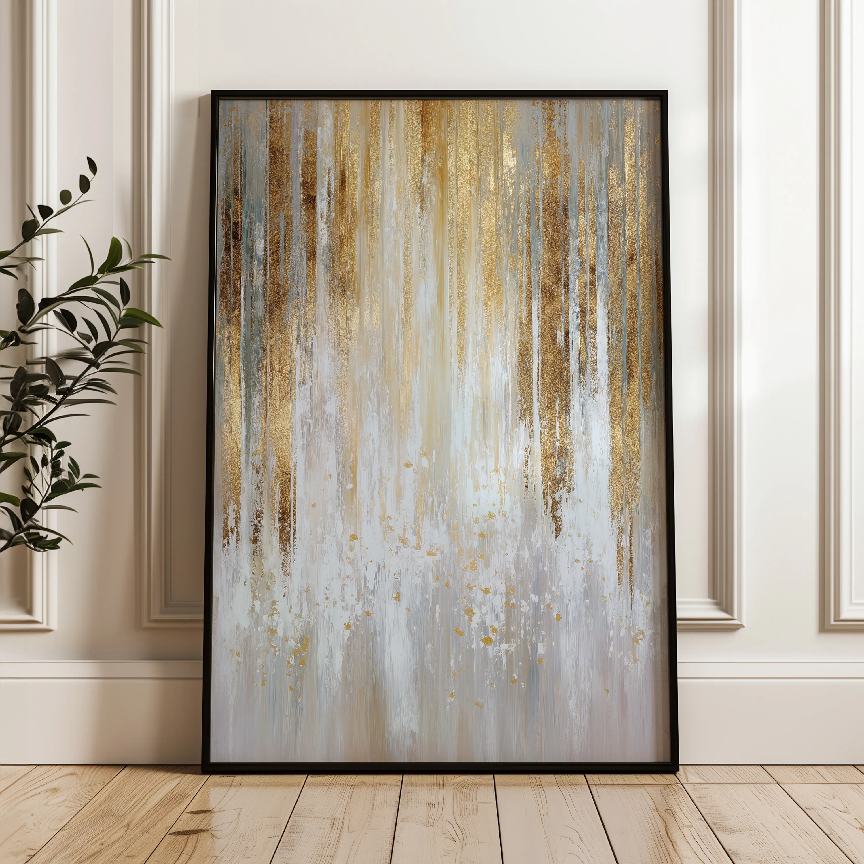 Abstract 2121 Canvas Art 18" x 24" / 45 x 60 cm / Black
