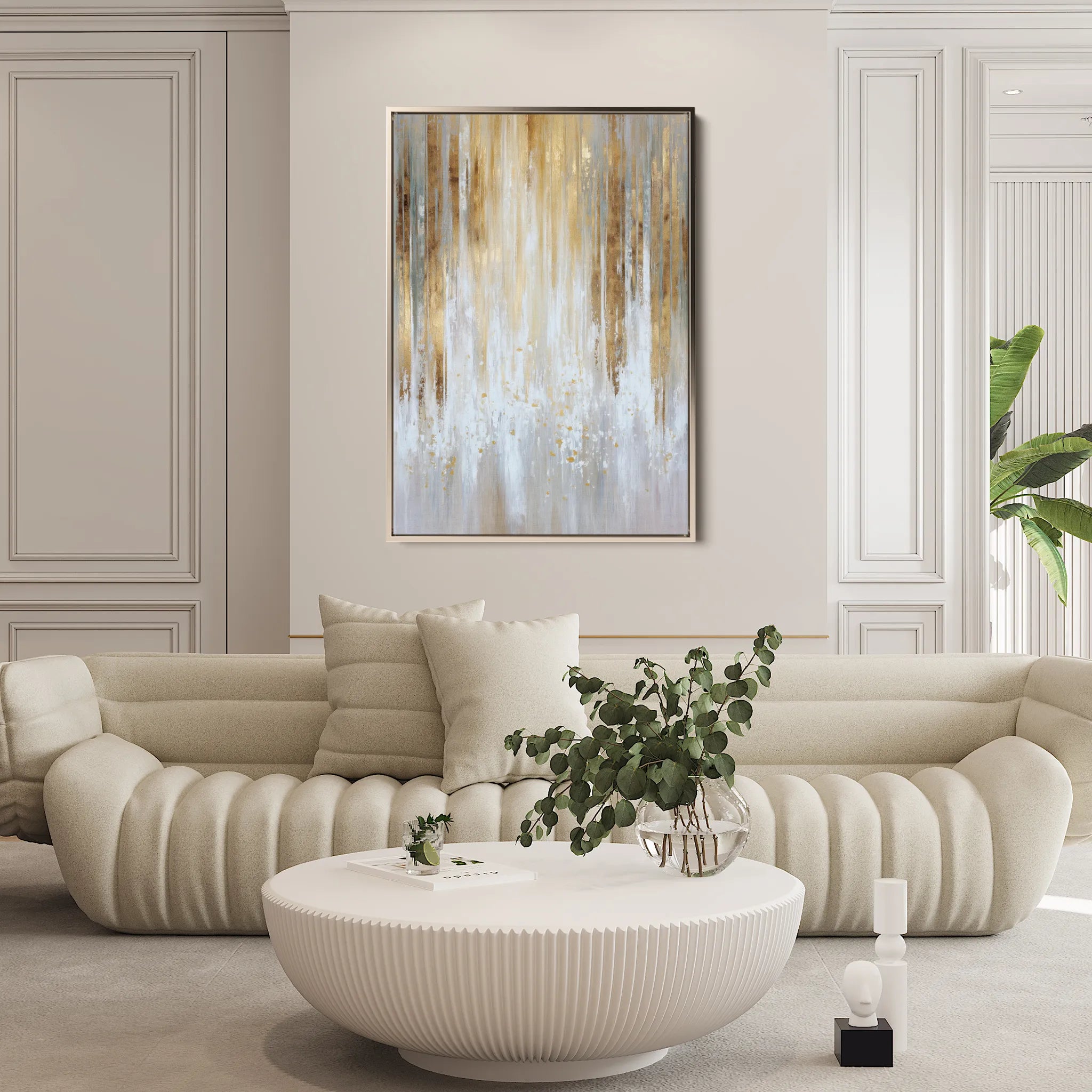 Abstract 2121 Canvas Art 18" x 24" / 45 x 60 cm / Black