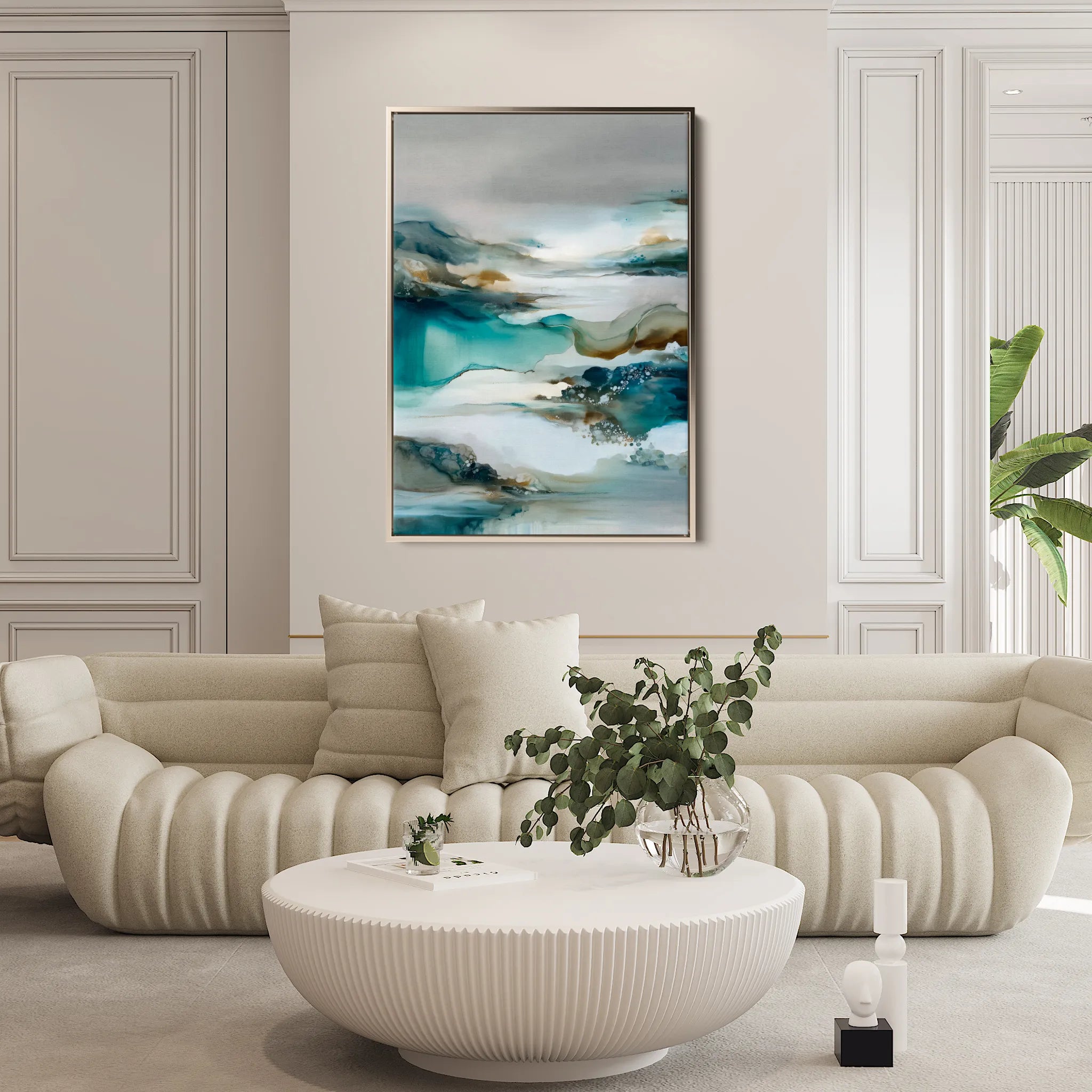 Abstract 2122 Canvas Art 18" x 24" / 45 x 60 cm / Black