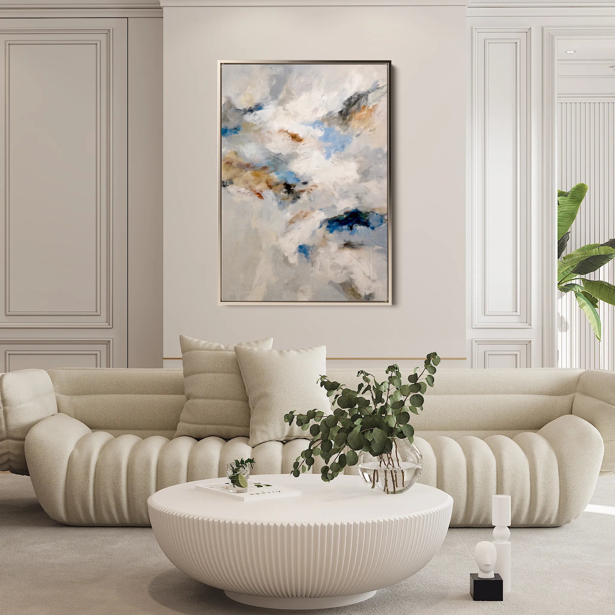 Abstract 2123 Canvas Art 18" x 24" / 45 x 60 cm / Black