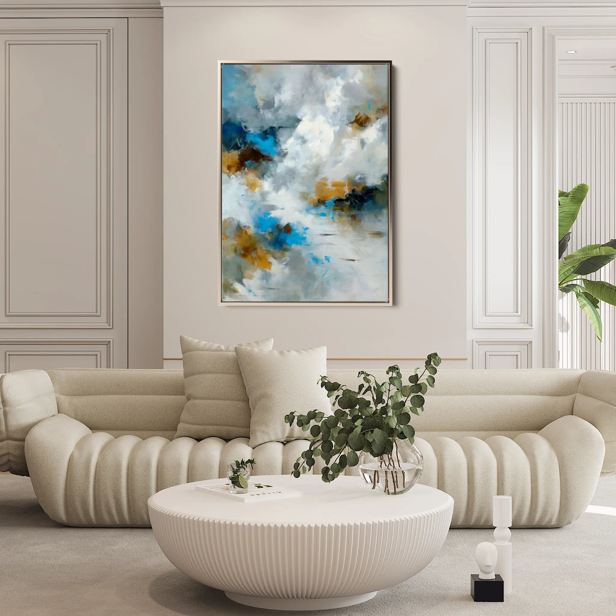 Abstract 2124 Canvas Art 18" x 24" / 45 x 60 cm / Black
