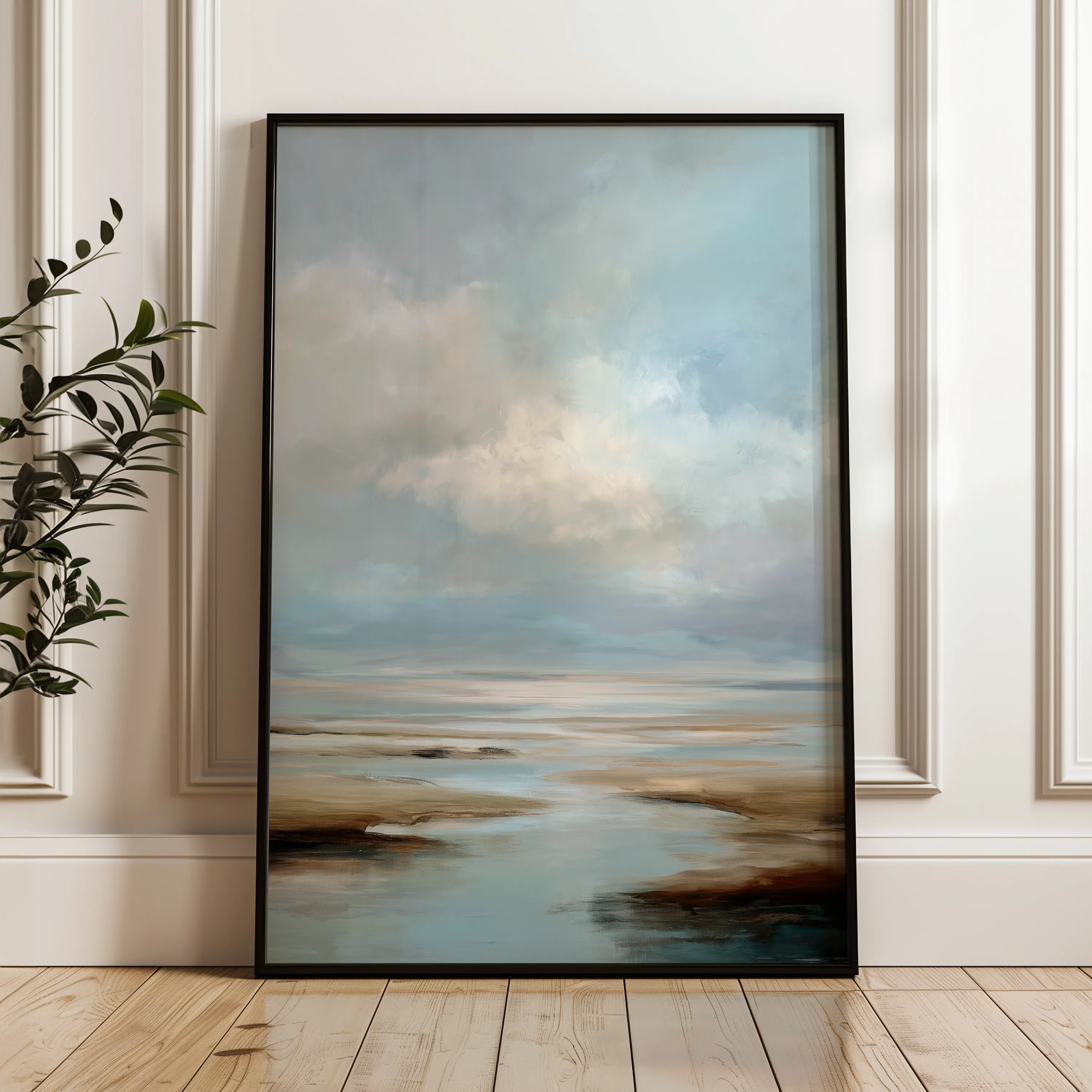Abstract 2125 Canvas Art 18" x 24" / 45 x 60 cm / Black