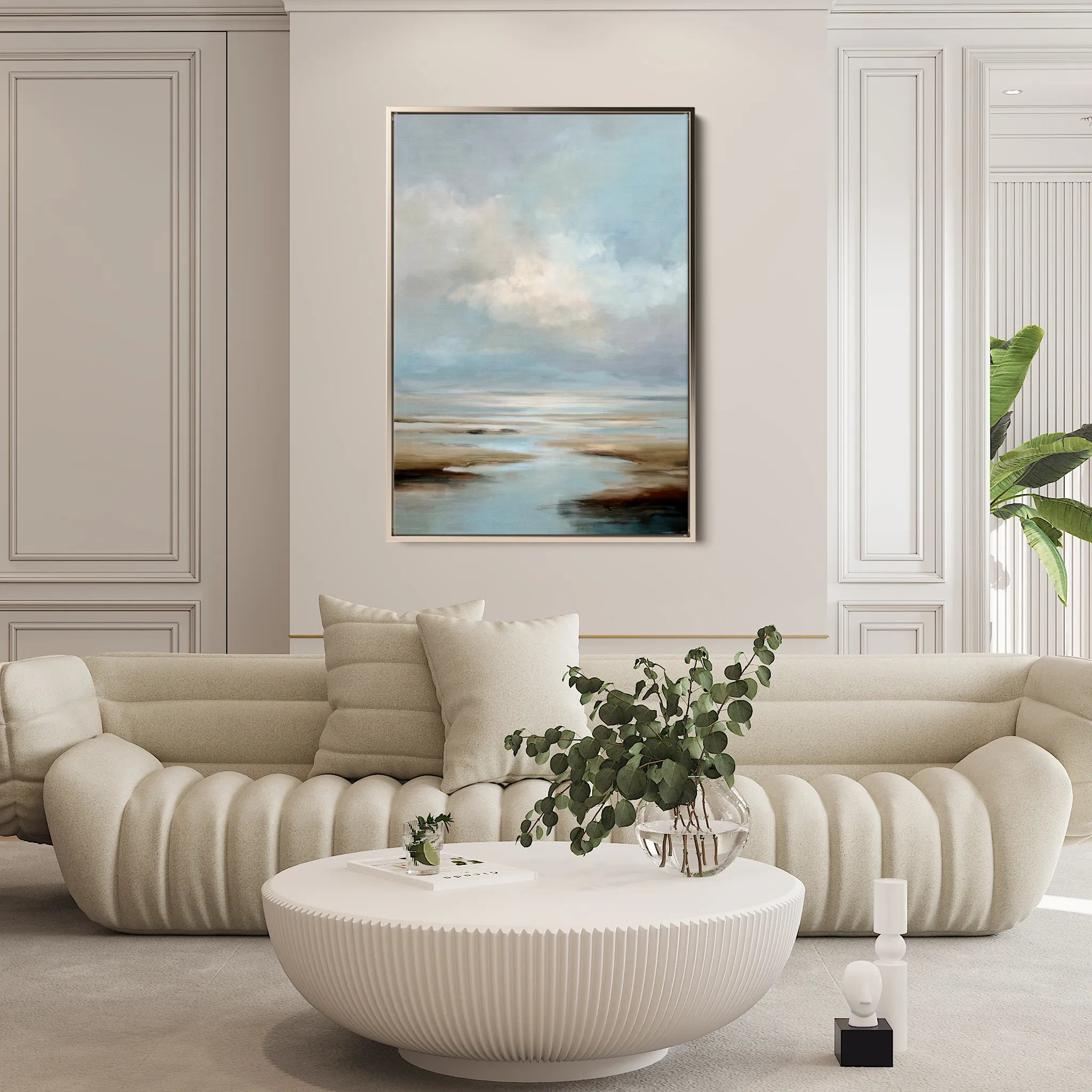Abstract 2125 Canvas Art 18" x 24" / 45 x 60 cm / Black
