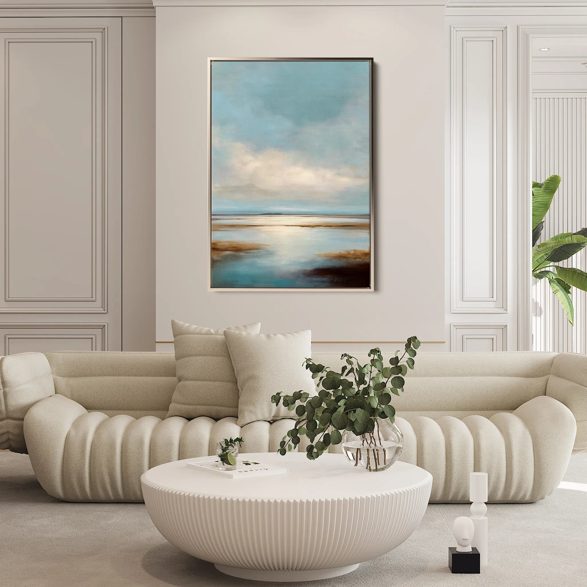 Abstract 2126 Canvas Art 18" x 24" / 45 x 60 cm / Black