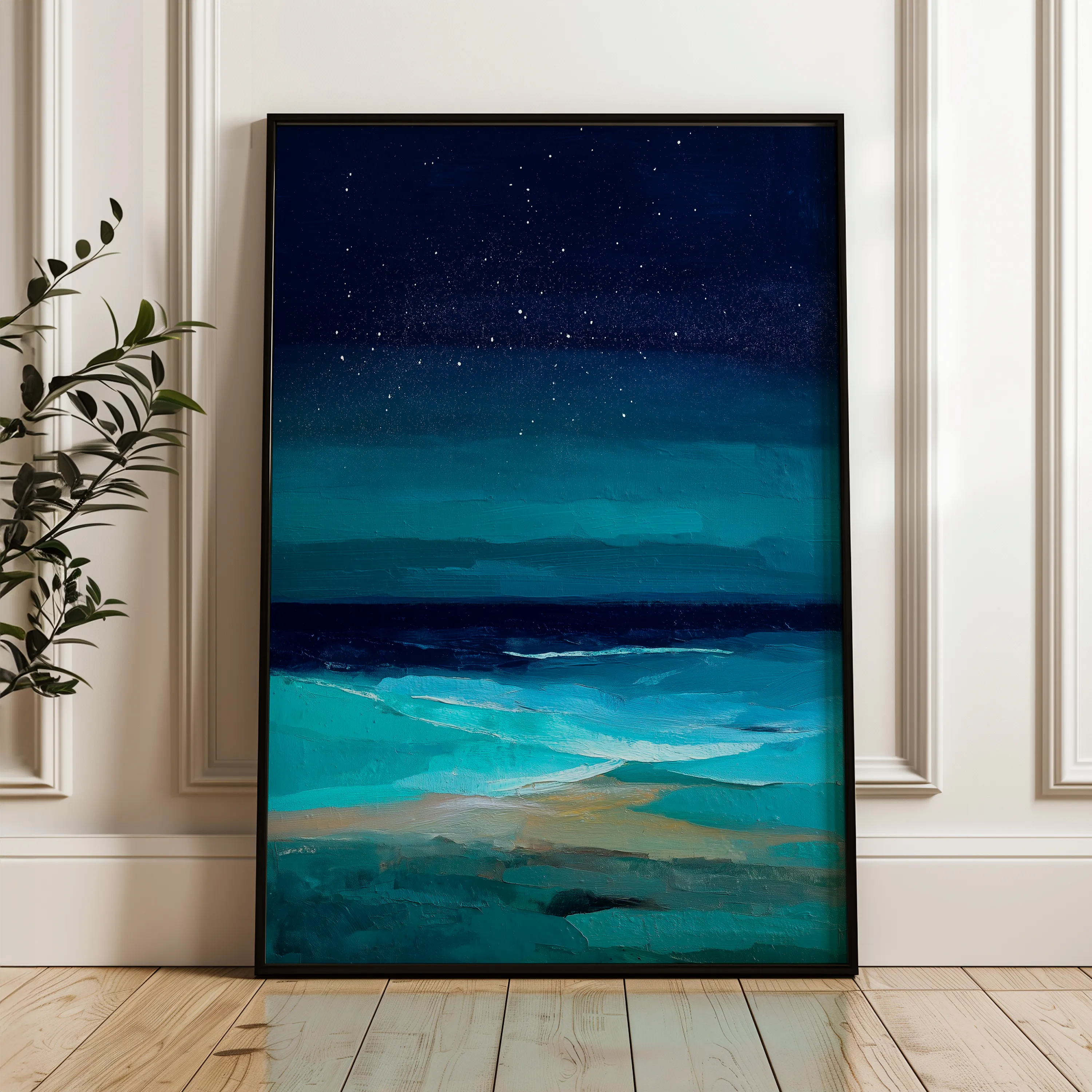 Abstract 2127 Canvas Art 18" x 24" / 45 x 60 cm / Black