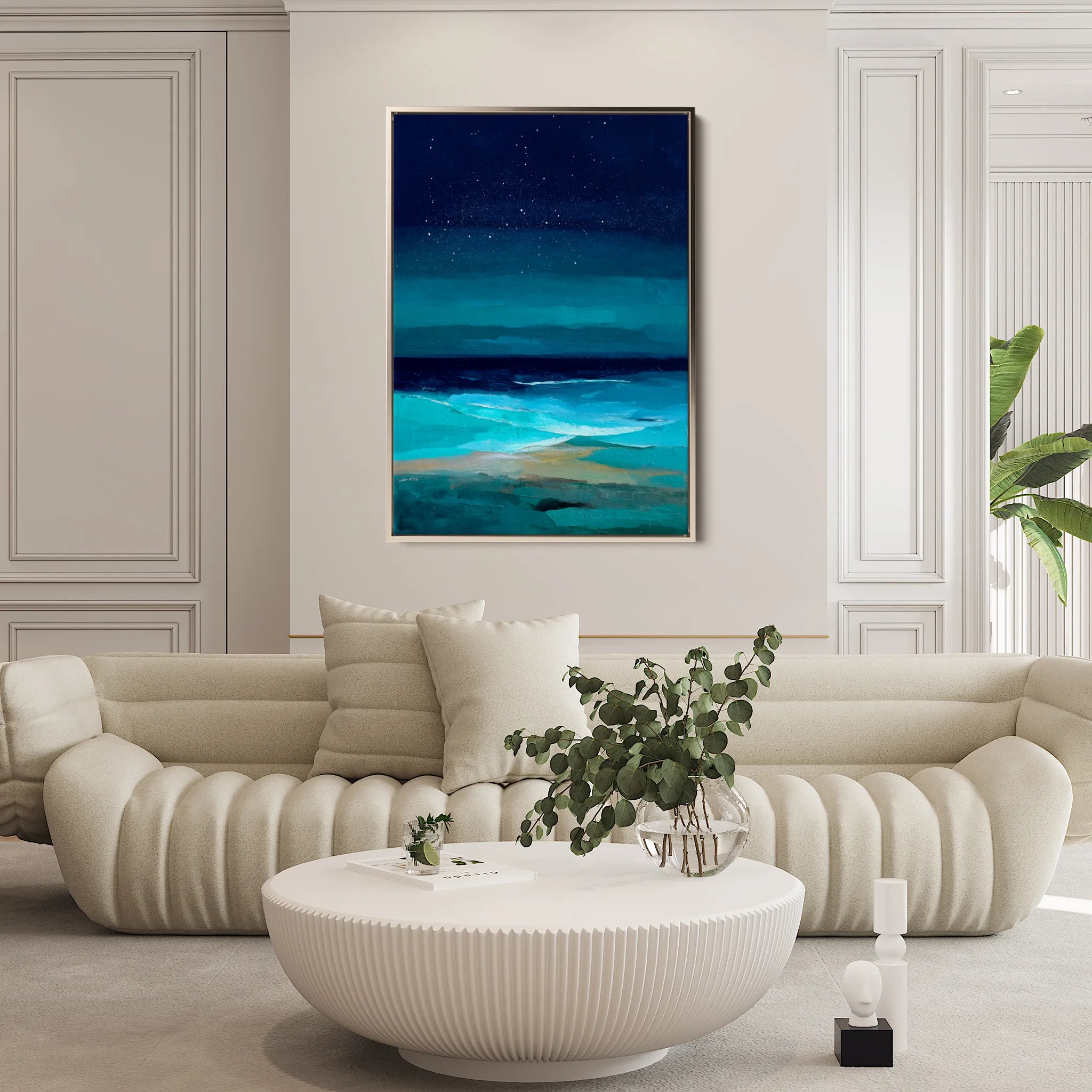 Abstract 2127 Canvas Art 18" x 24" / 45 x 60 cm / Black
