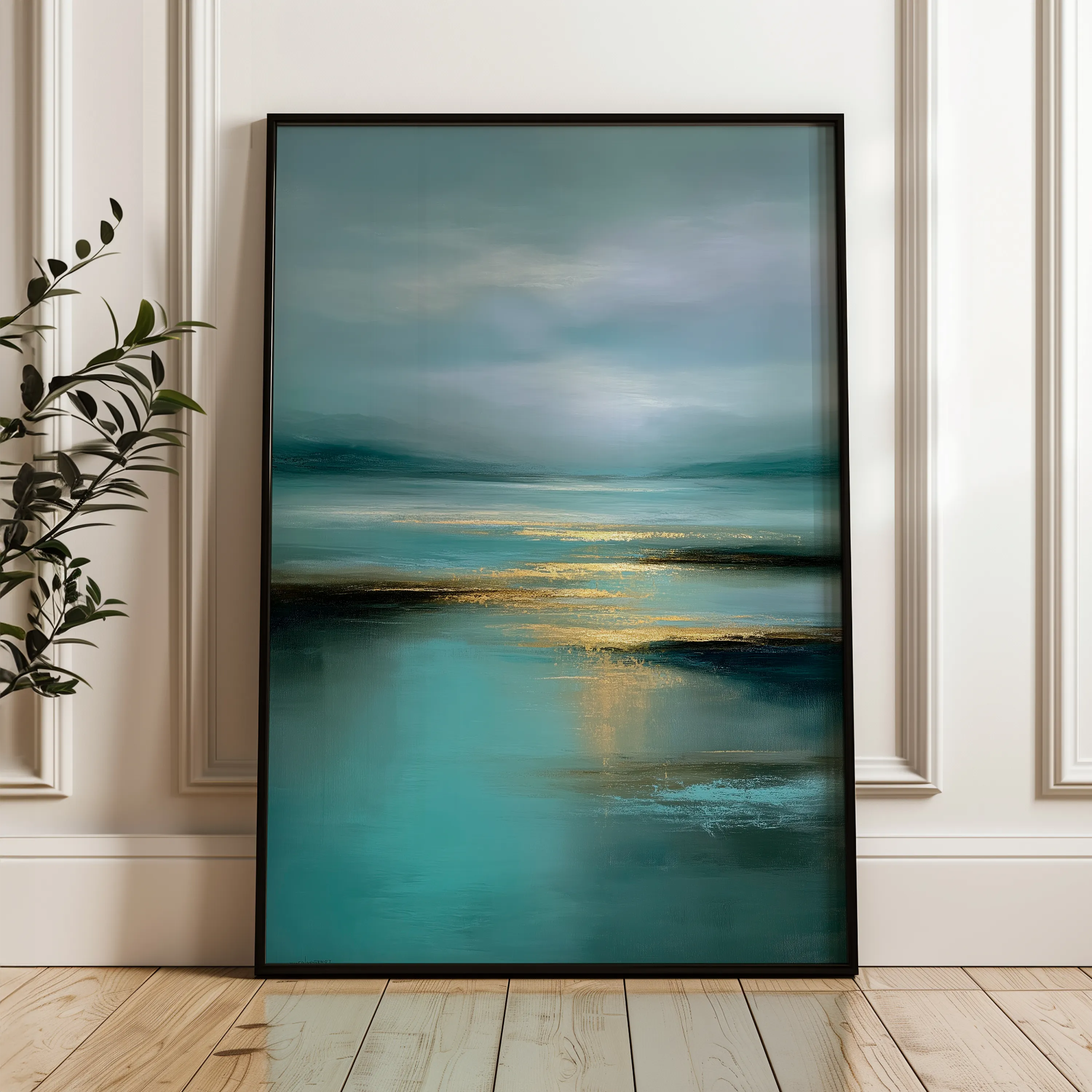 Abstract 2128 Canvas Art 18" x 24" / 45 x 60 cm / Black