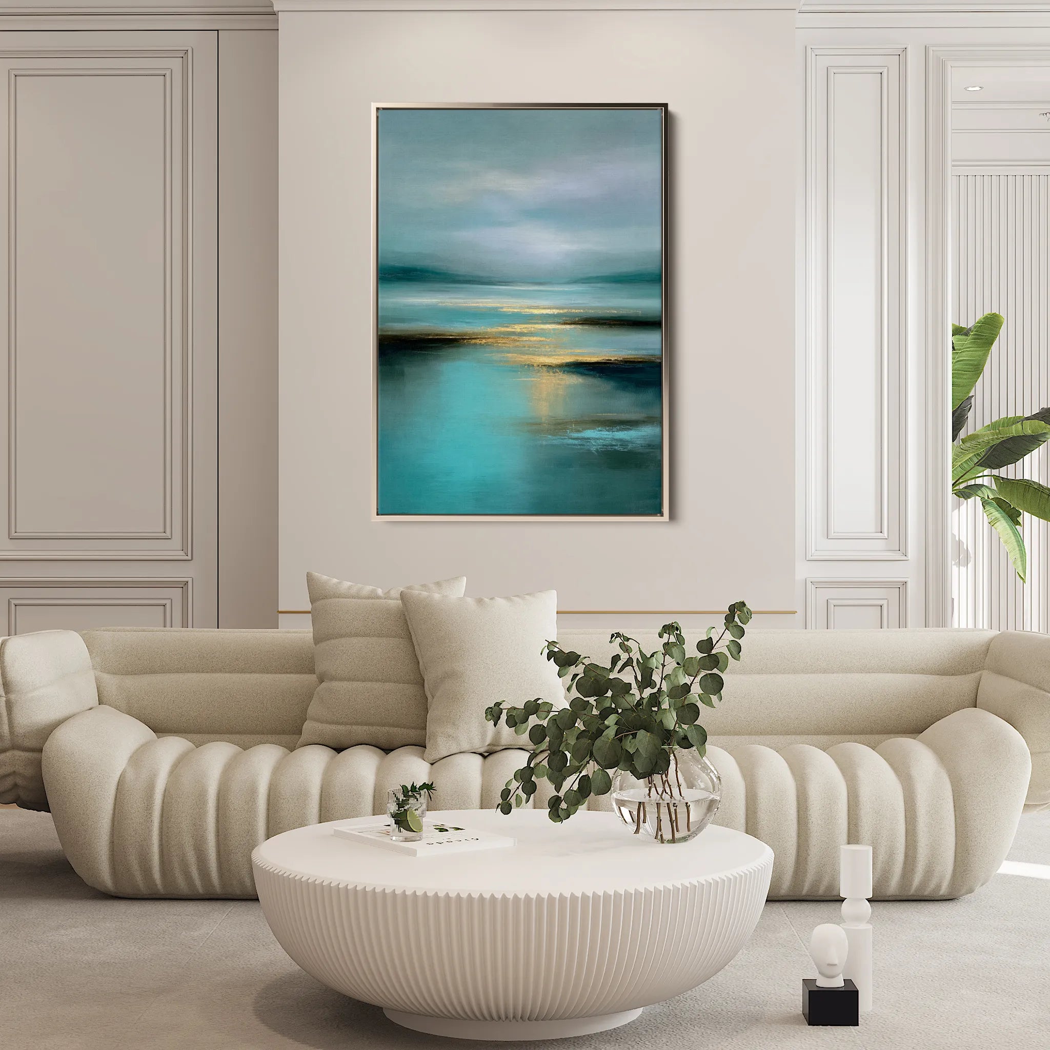 Abstract 2128 Canvas Art 18" x 24" / 45 x 60 cm / Black