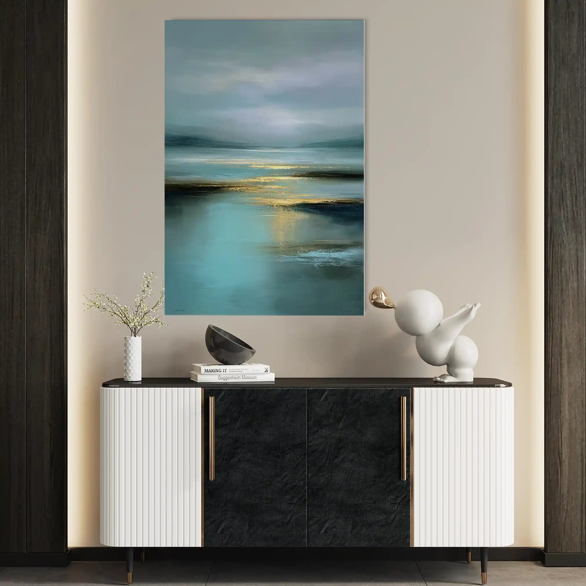 Abstract 2128 Canvas Art 60 x 40 cm / Black