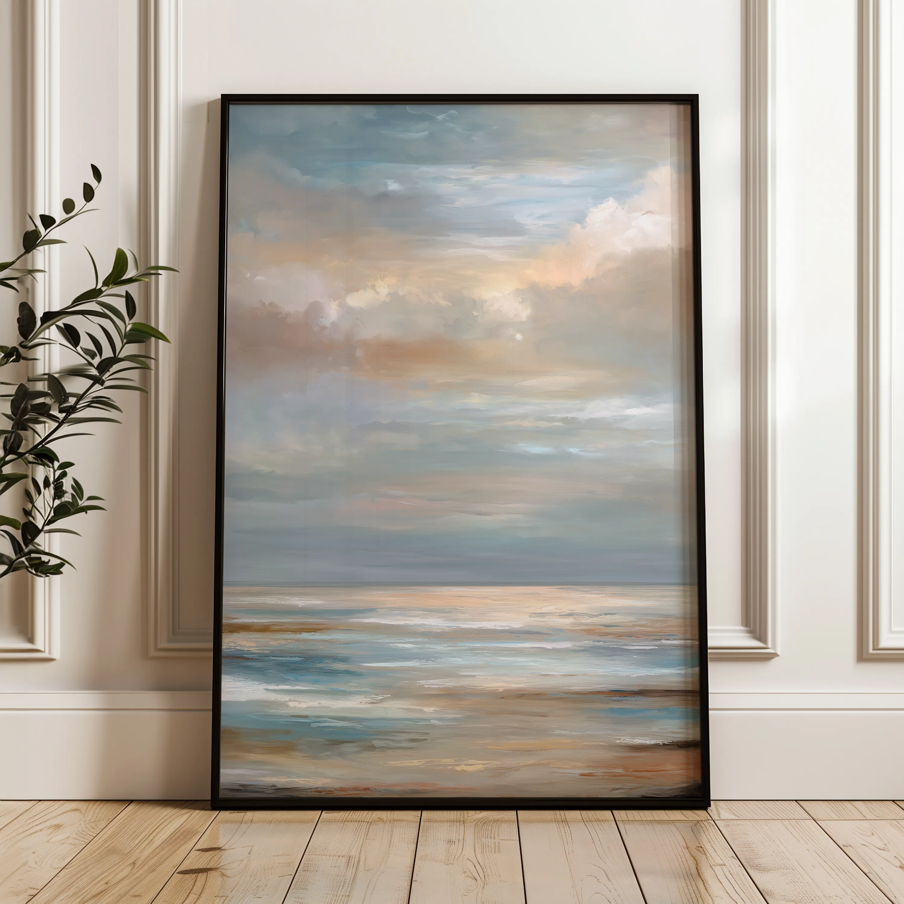 Abstract 2129 Canvas Art 18" x 24" / 45 x 60 cm / Black