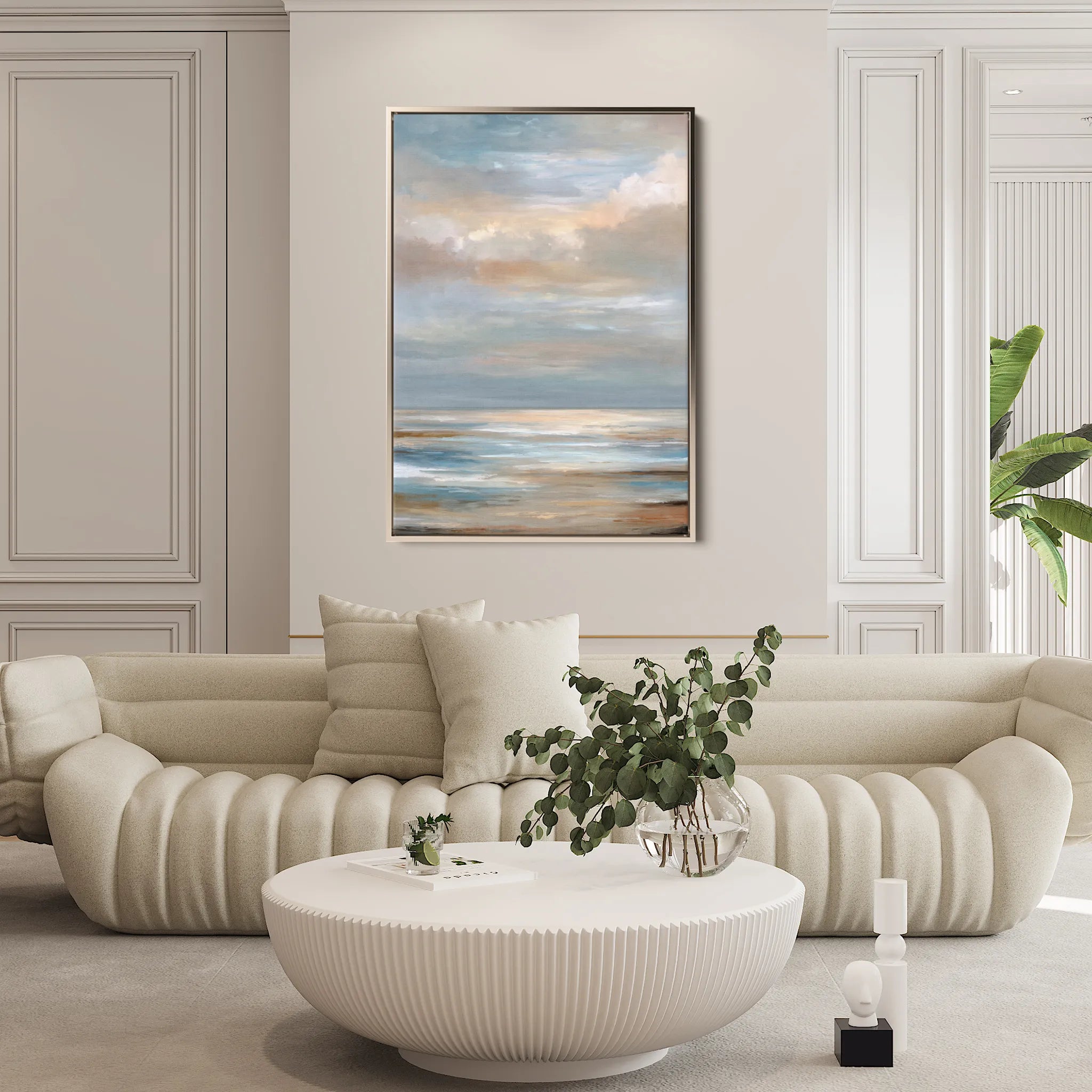 Abstract 2129 Canvas Art 18" x 24" / 45 x 60 cm / Black
