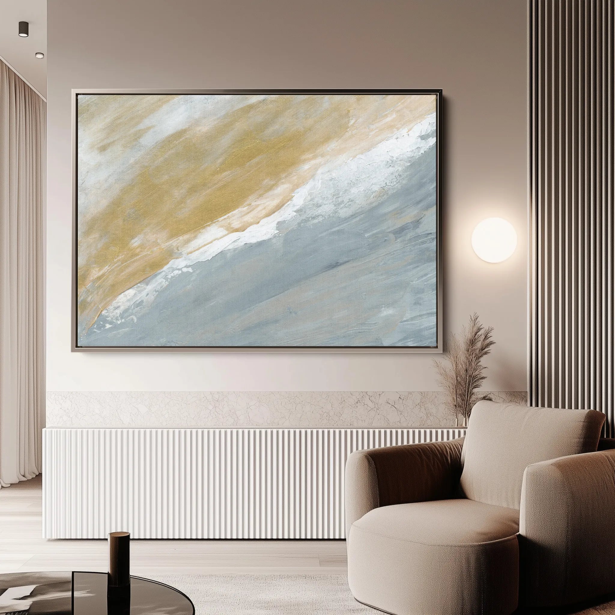 Abstract 213 Canvas Art 18" x 24" / 45 x 60 cm / Black