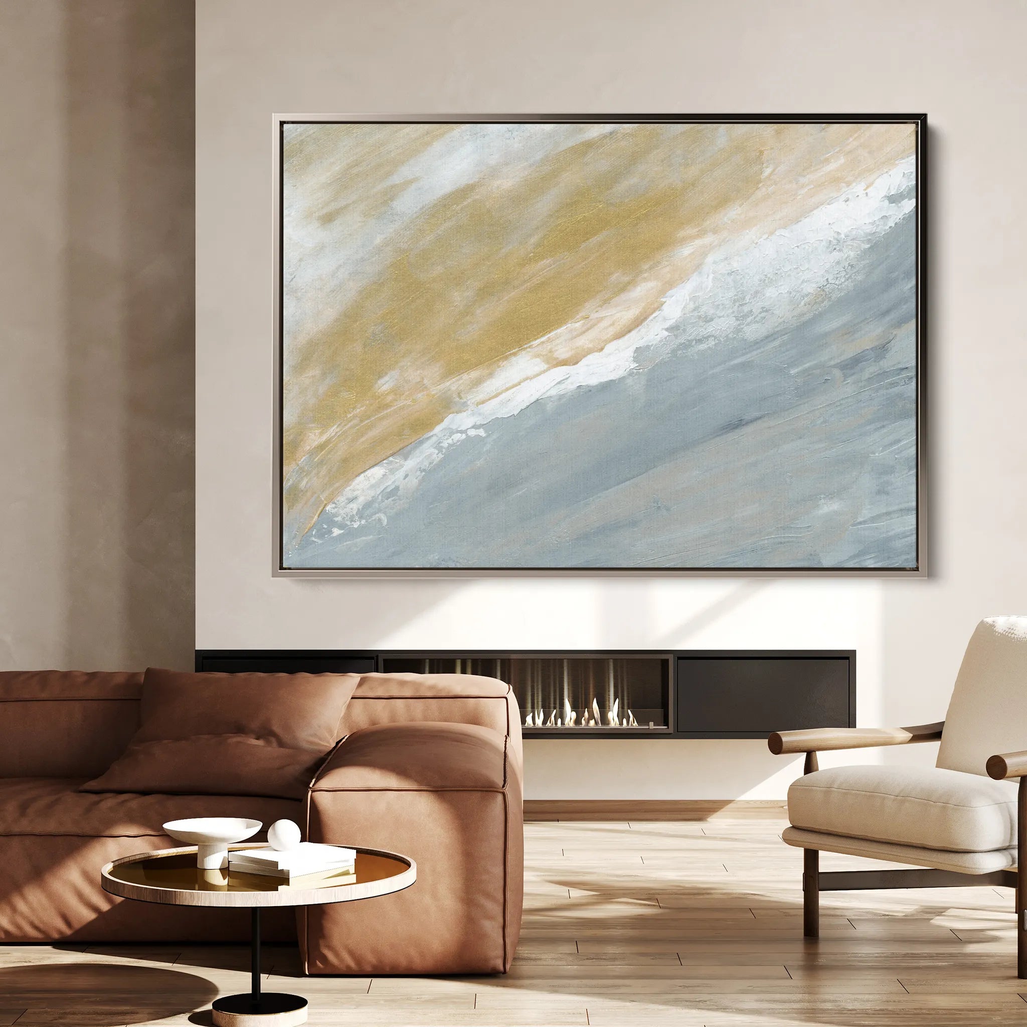Abstract 213 Canvas Art 18" x 24" / 45 x 60 cm / Black