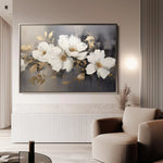 Floral 213 Canvas Art 60 x 40 cm / Black