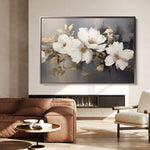 Floral 213 Canvas Art 60 x 40 cm / Black