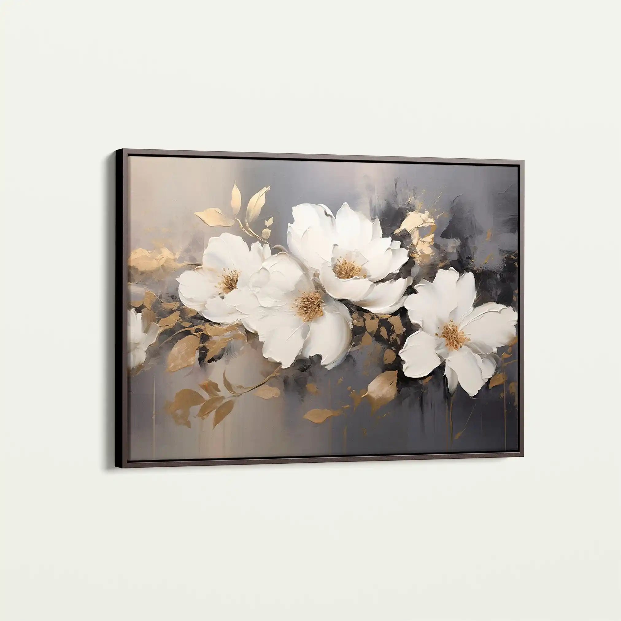 Floral 213 Canvas Art 60 x 40 cm / Black