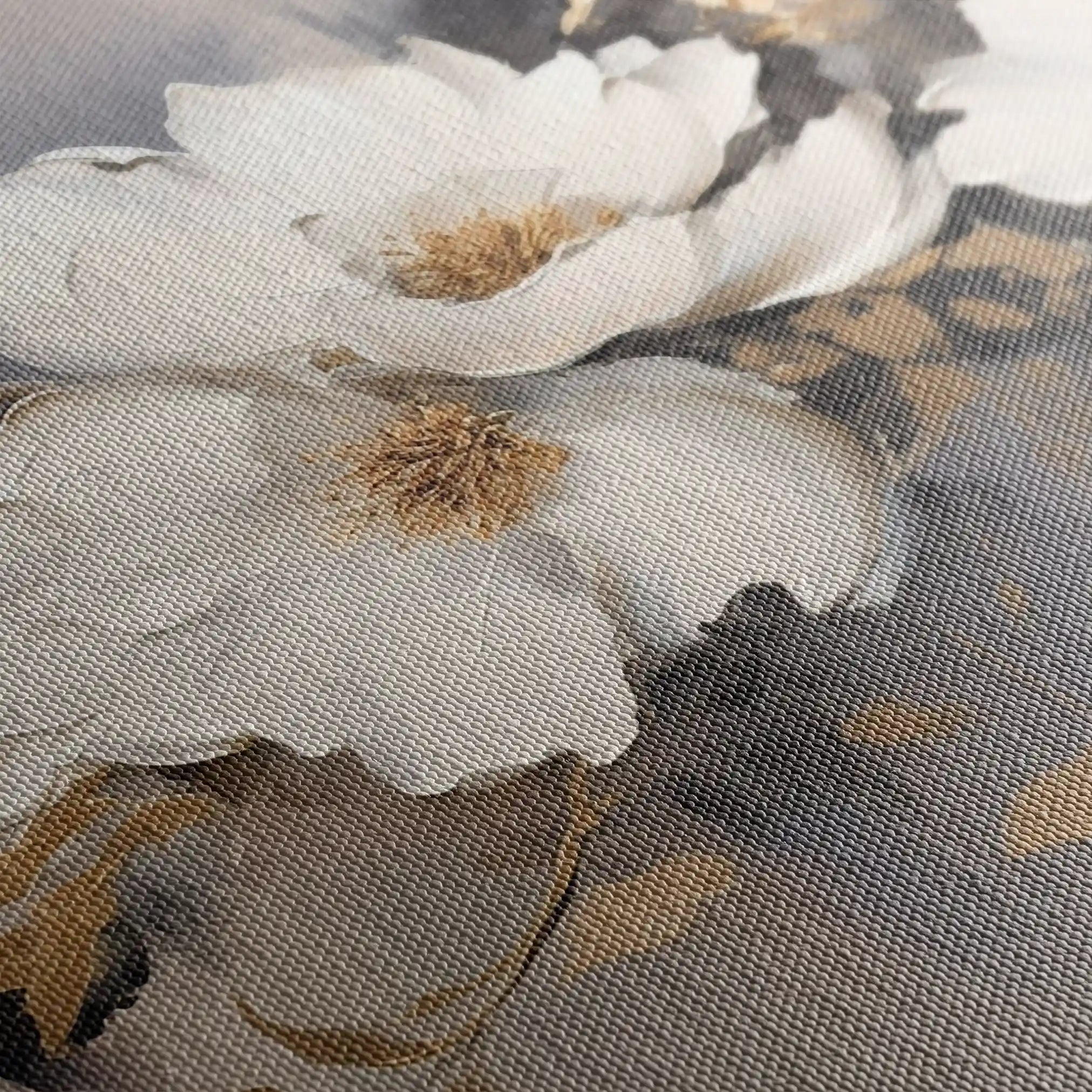 Floral 213 Canvas Art 60 x 40 cm / Black