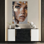 Portrait 213 Canvas Art 18" x 24" / 45 x 60 cm / Black