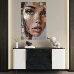 Portrait 213 Canvas Art 60 x 40 cm / Black