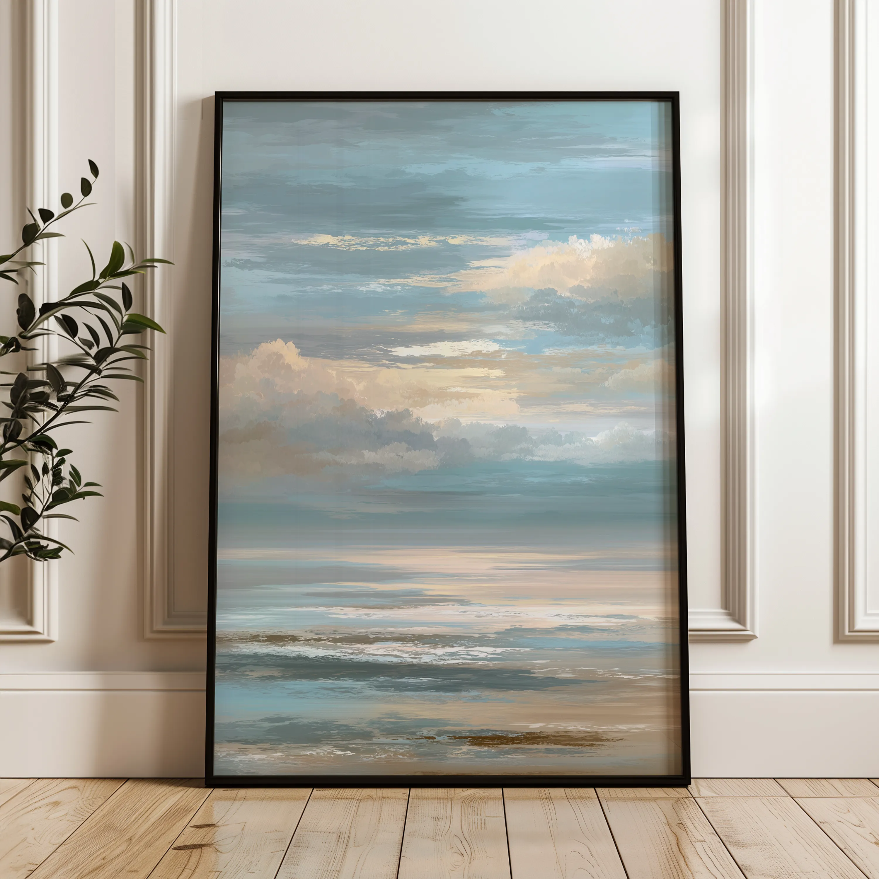 Abstract 2130 Canvas Art 18" x 24" / 45 x 60 cm / Black