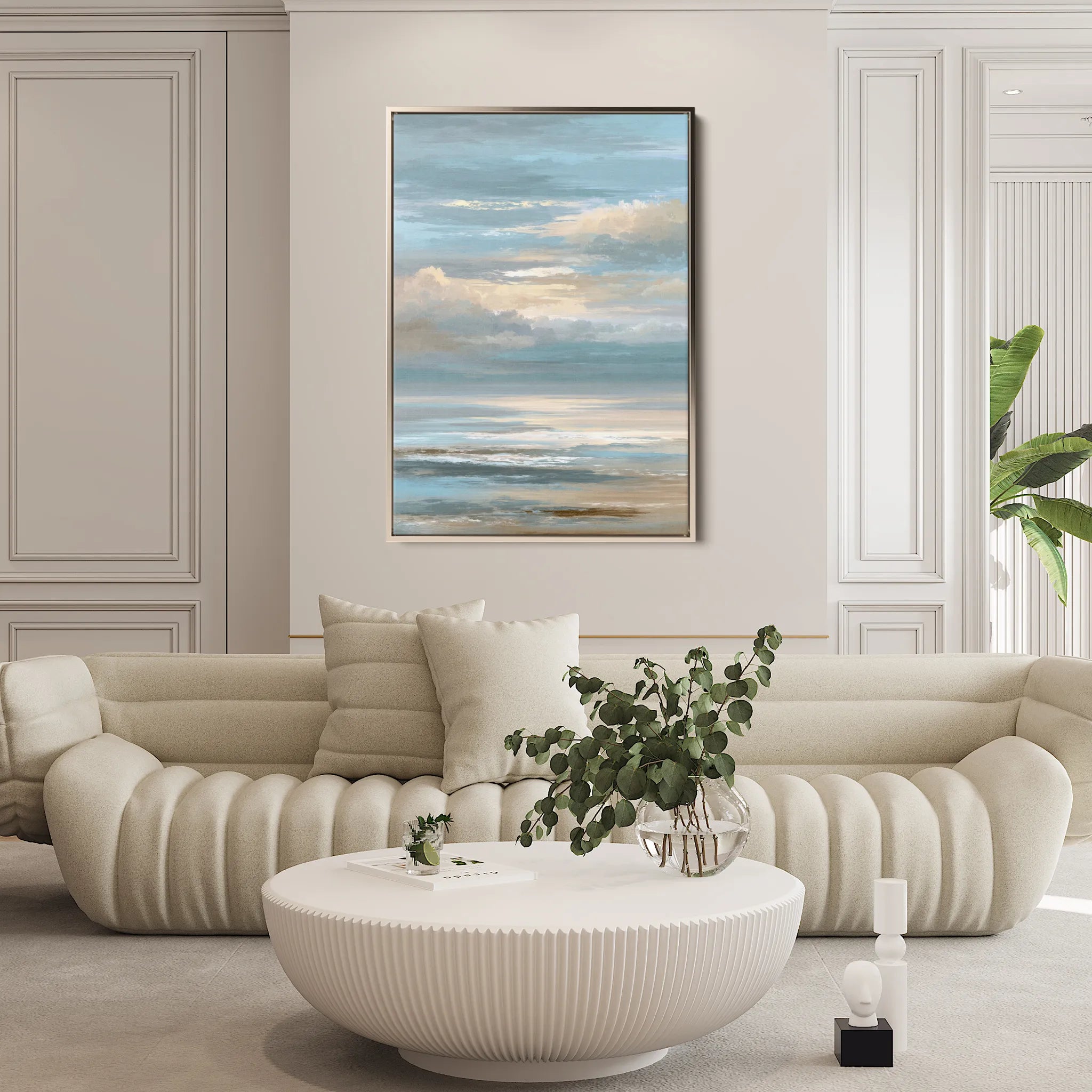 Abstract 2130 Canvas Art 18" x 24" / 45 x 60 cm / Black
