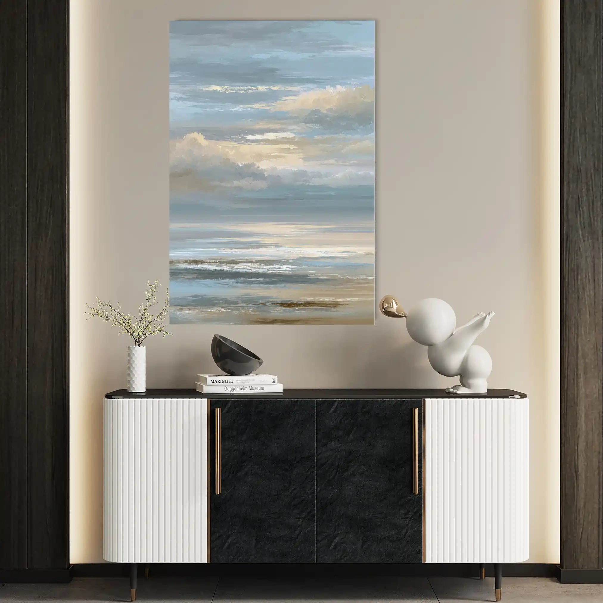 Abstract 2130 Canvas Art 60 x 40 cm / Black