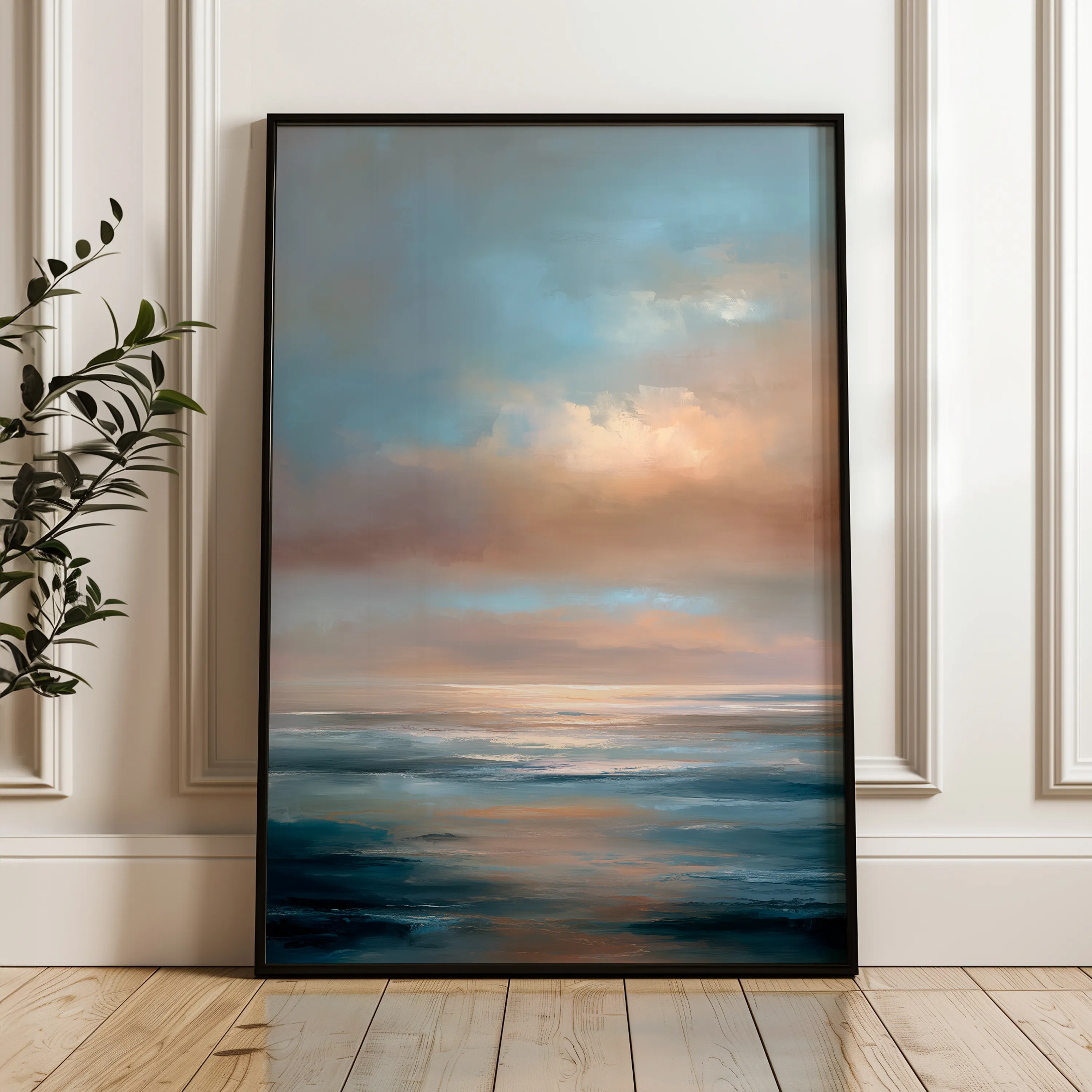 Abstract 2131 Canvas Art 18" x 24" / 45 x 60 cm / Black
