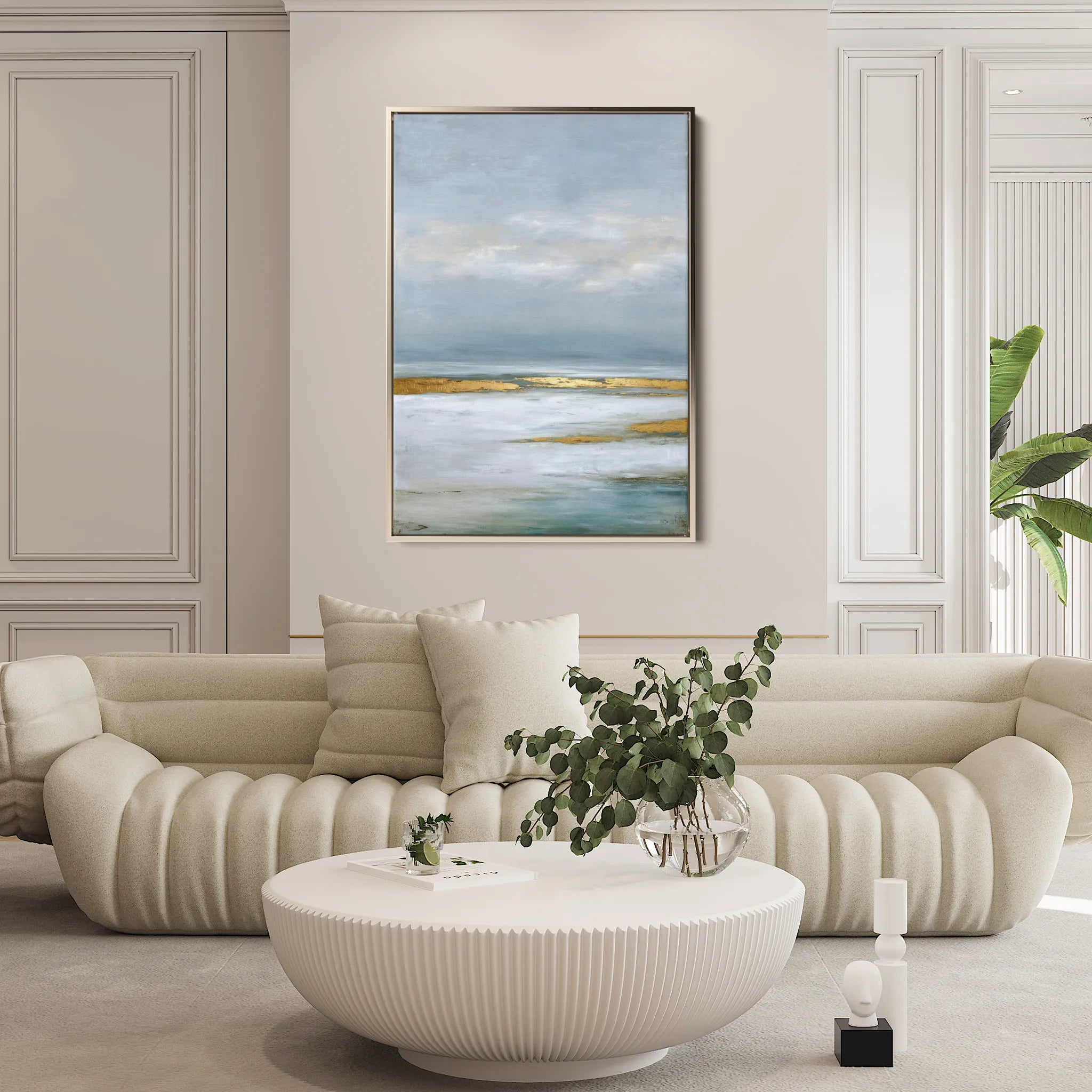 Abstract 2132 Canvas Art 18" x 24" / 45 x 60 cm / Black