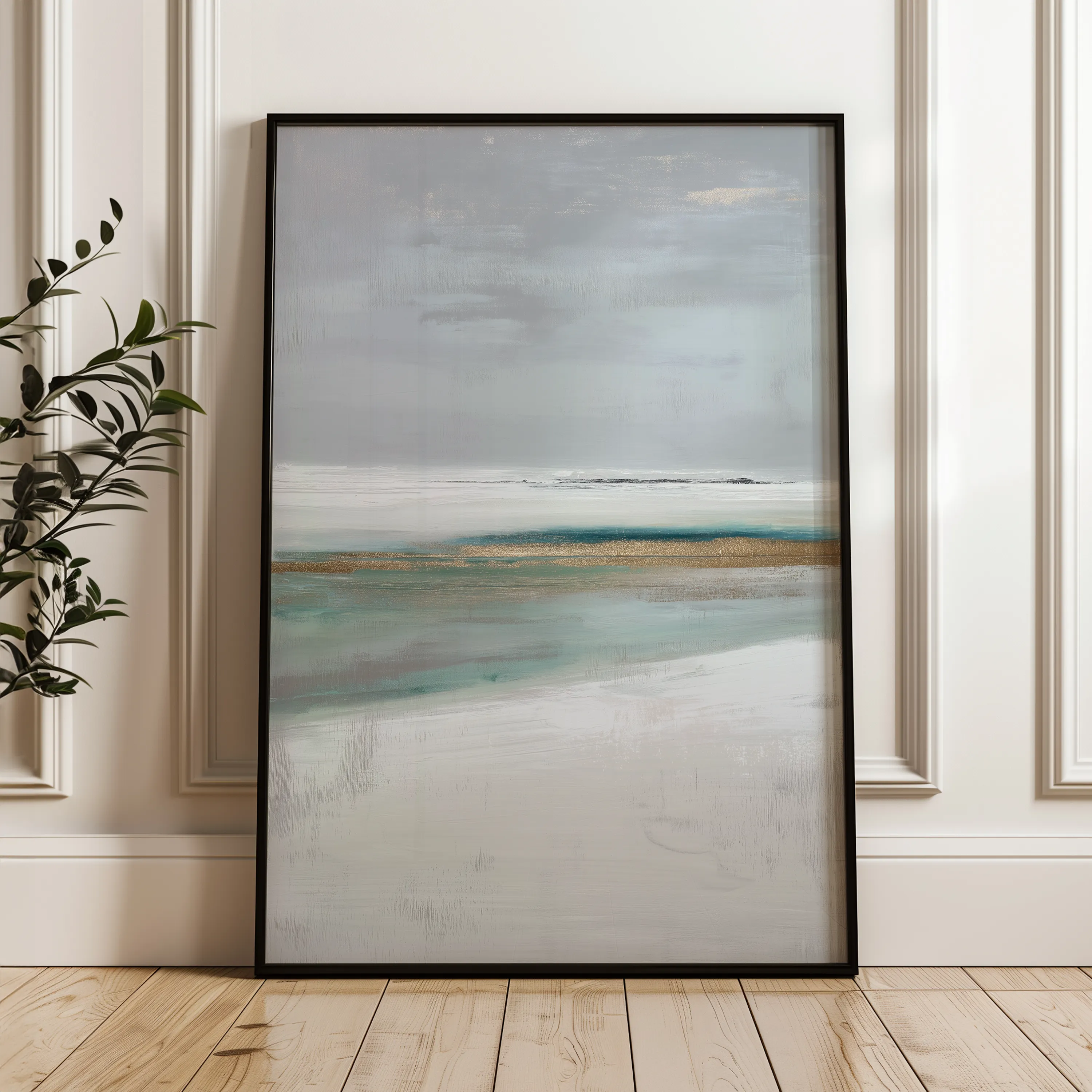 Abstract 2133 Canvas Art 18" x 24" / 45 x 60 cm / Black