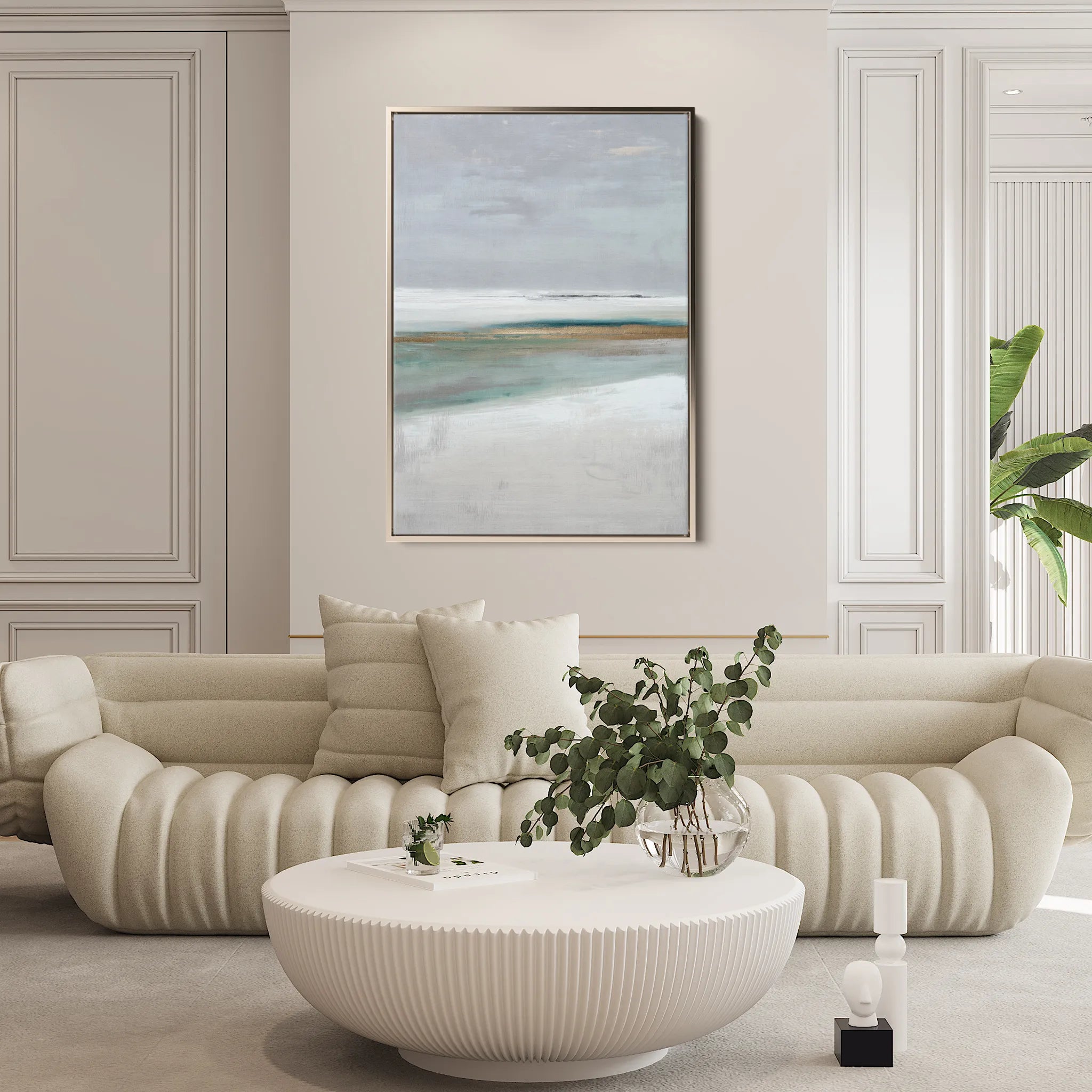 Abstract 2133 Canvas Art 18" x 24" / 45 x 60 cm / Black
