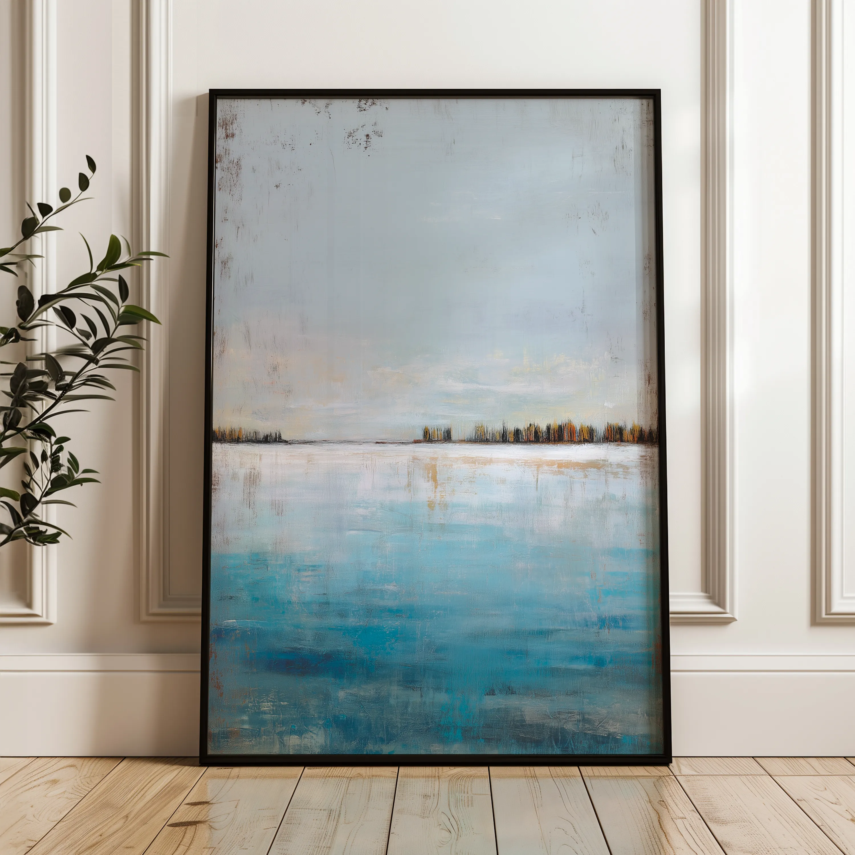 Abstract 2134 Canvas Art 18" x 24" / 45 x 60 cm / Black