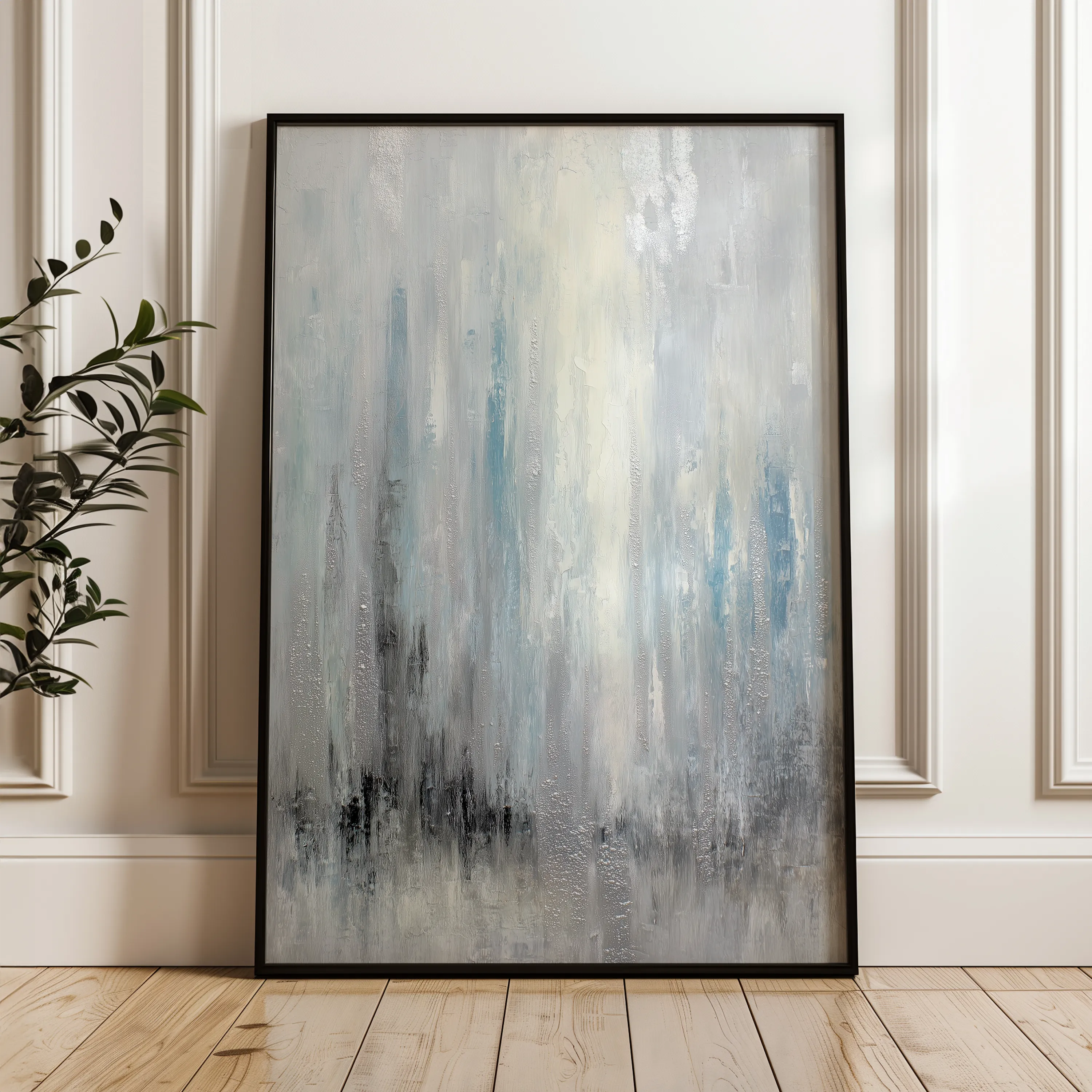 Abstract 2135 Canvas Art 18" x 24" / 45 x 60 cm / Black
