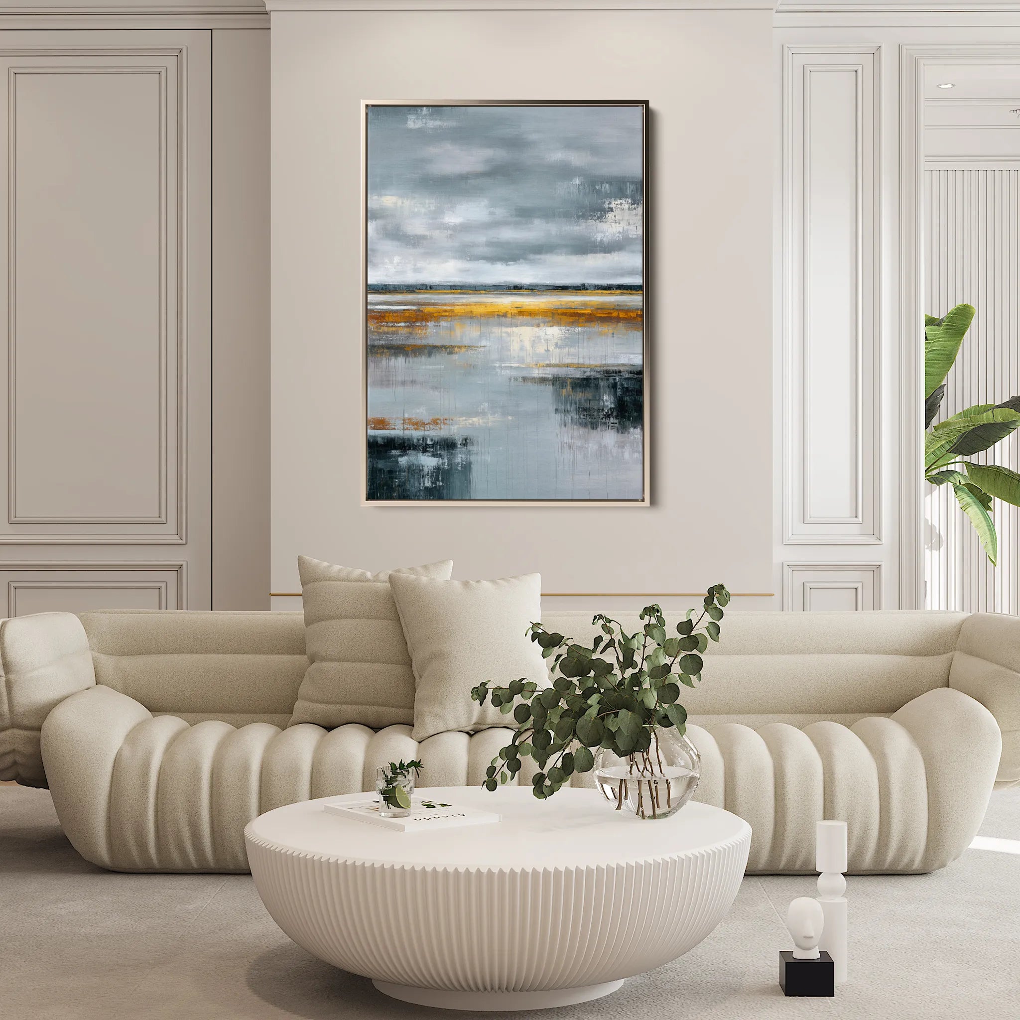 Abstract 2136 Canvas Art 18" x 24" / 45 x 60 cm / Black