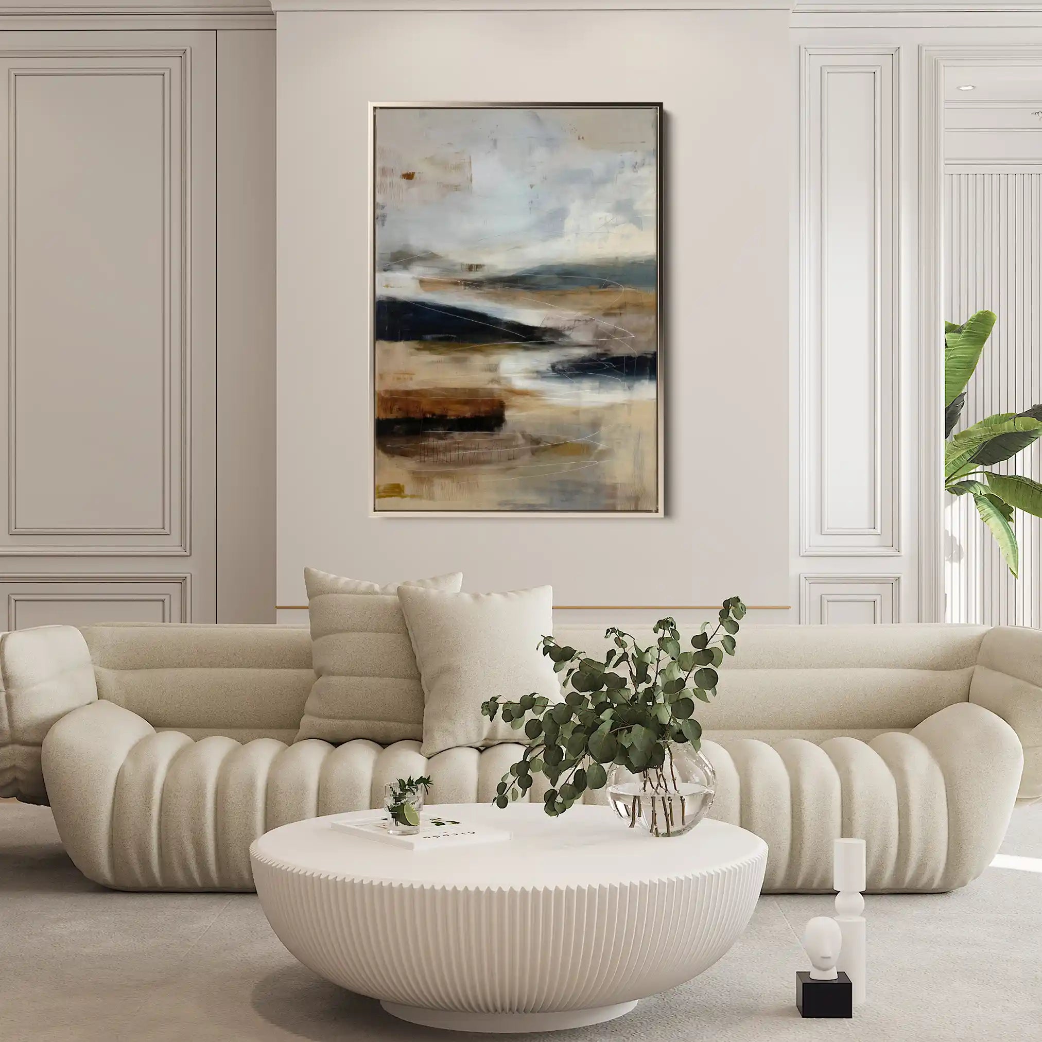 Abstract 2138 Canvas Art 18" x 24" / 45 x 60 cm / Black