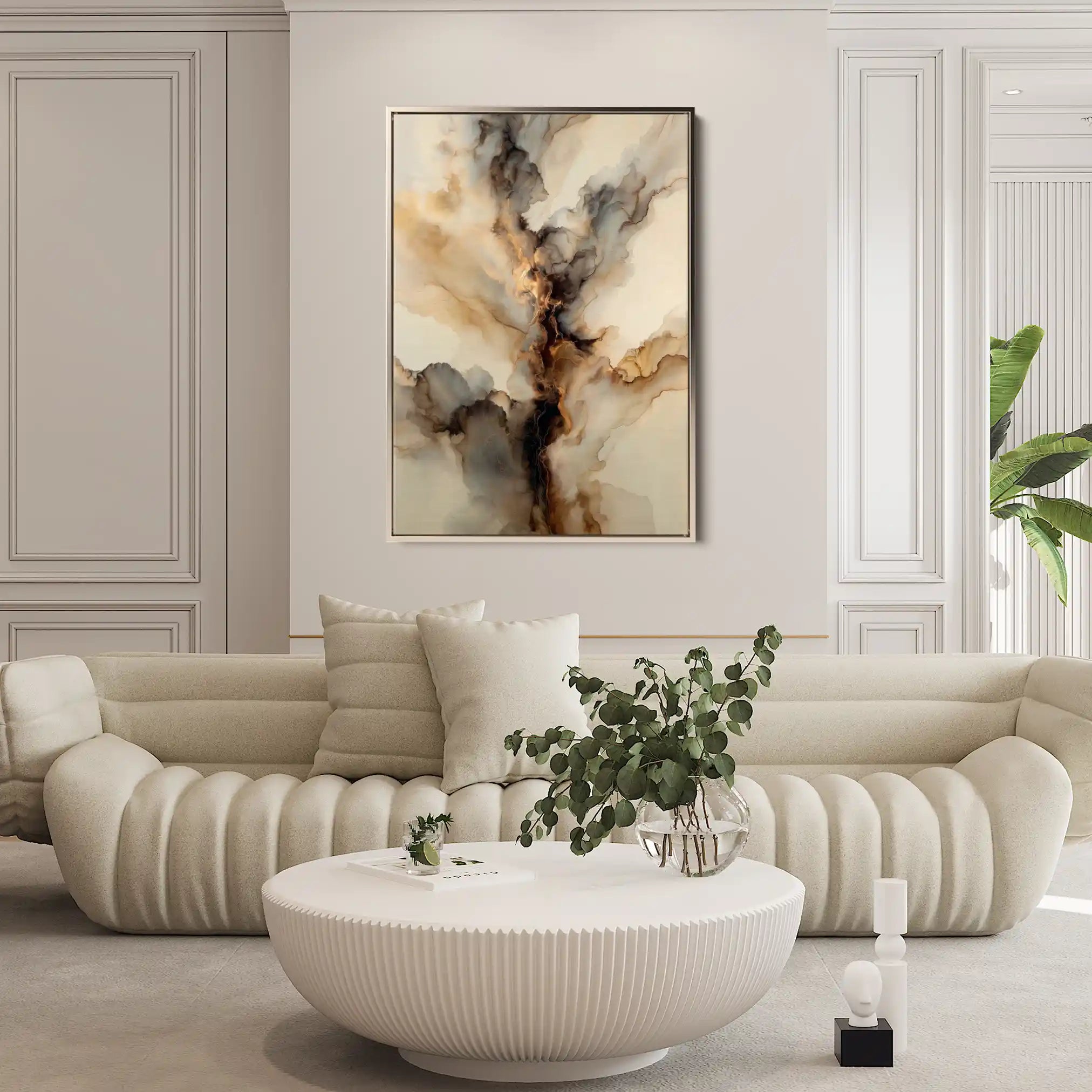 Abstract 2139 Canvas Art 18" x 24" / 45 x 60 cm / Black