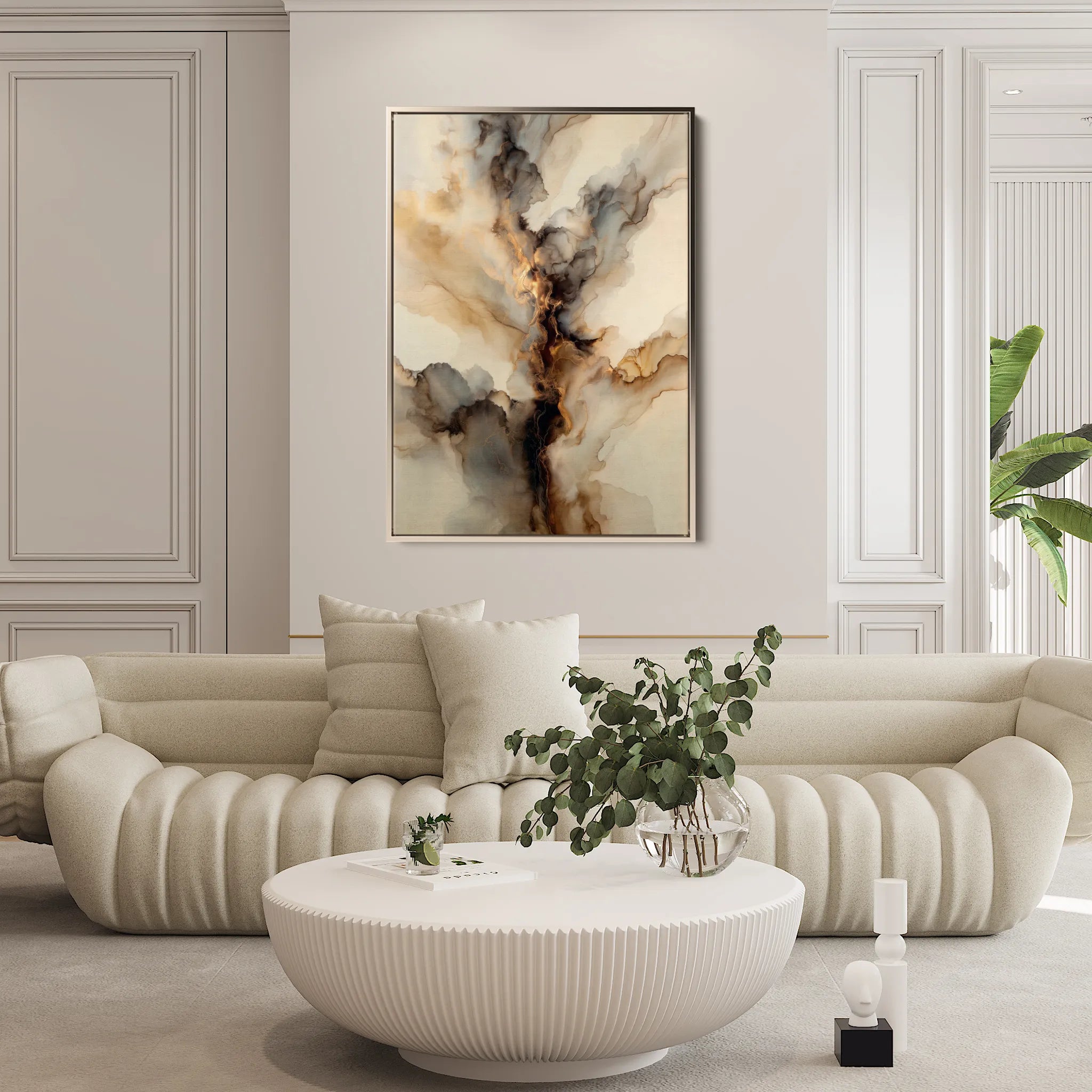 Abstract 2139 Canvas Art 18" x 24" / 45 x 60 cm / Black