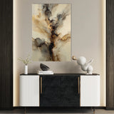 Abstract 2139 Canvas Art 18" x 24" / 45 x 60 cm / Black