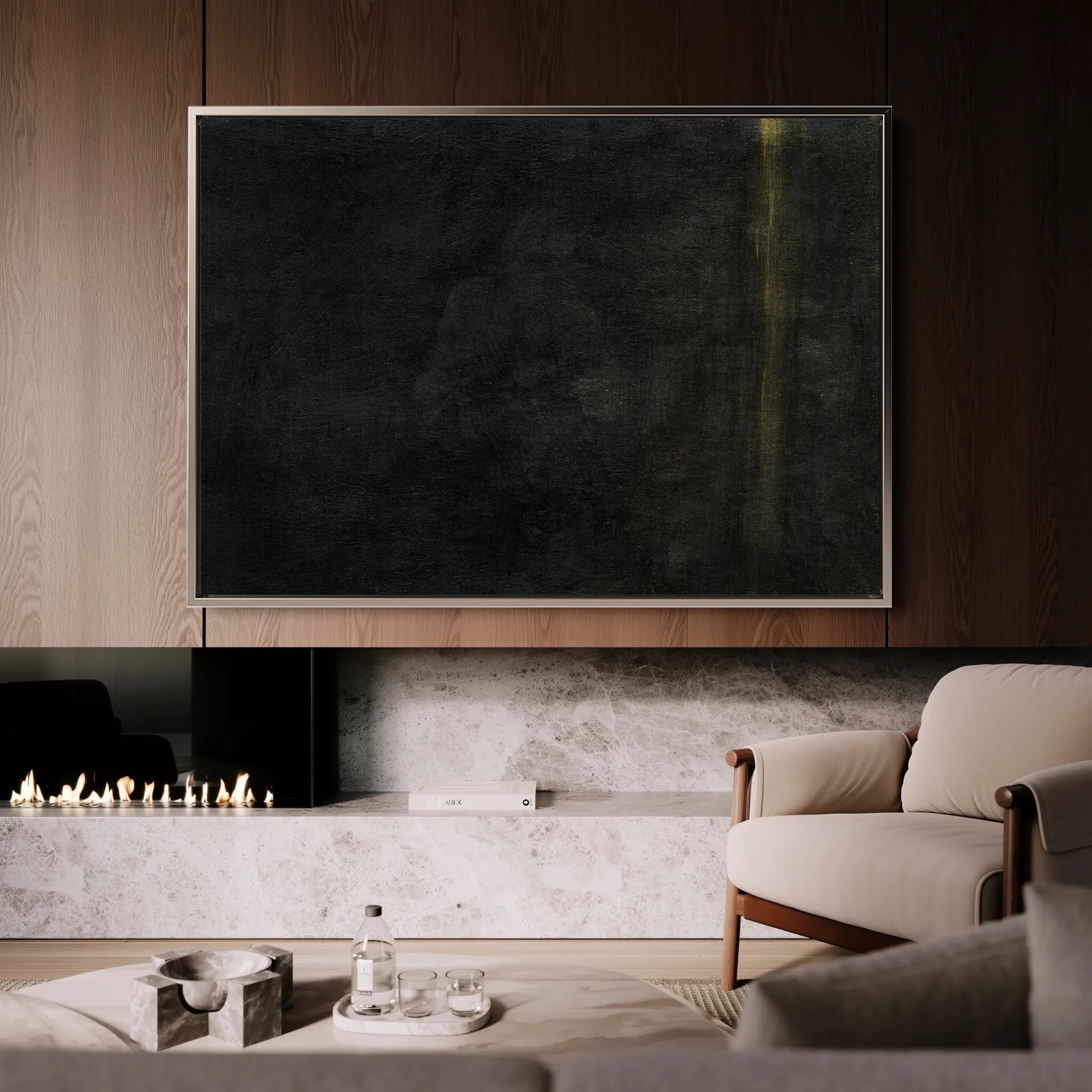 Abstract 214 Canvas Art 18" x 24" / 45 x 60 cm / Black