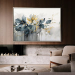 Floral 214 Canvas Art 60 x 40 cm / Black