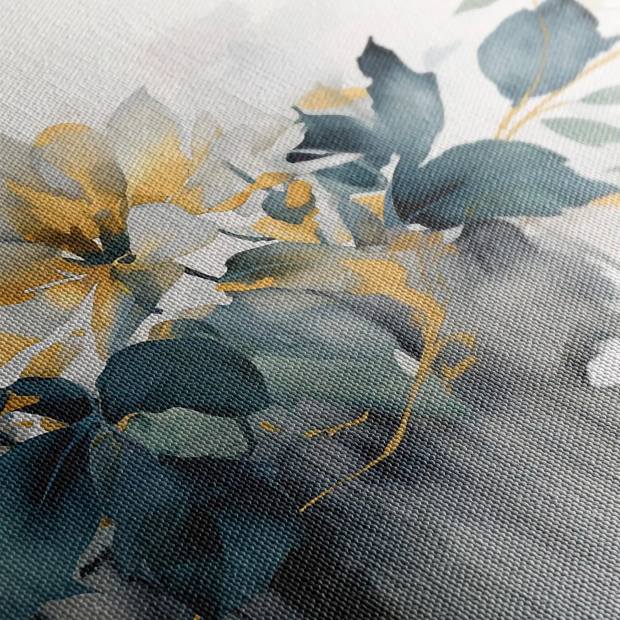Floral 214 Canvas Art 60 x 40 cm / Black