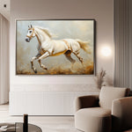 Horses 214 Canvas Art 18" x 24" / 45 x 60 cm / Black