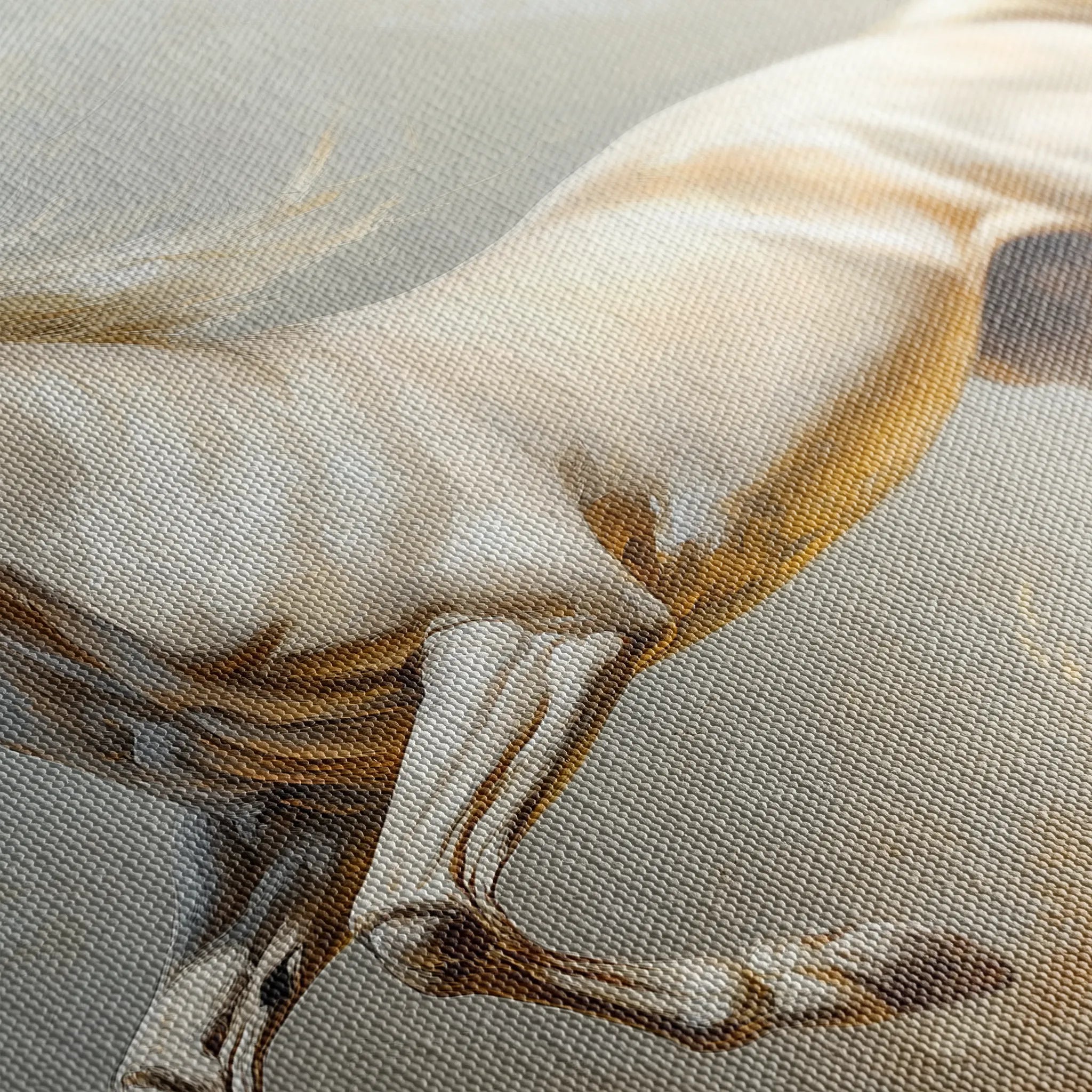 Horses 214 Canvas Art 18" x 24" / 45 x 60 cm / Black